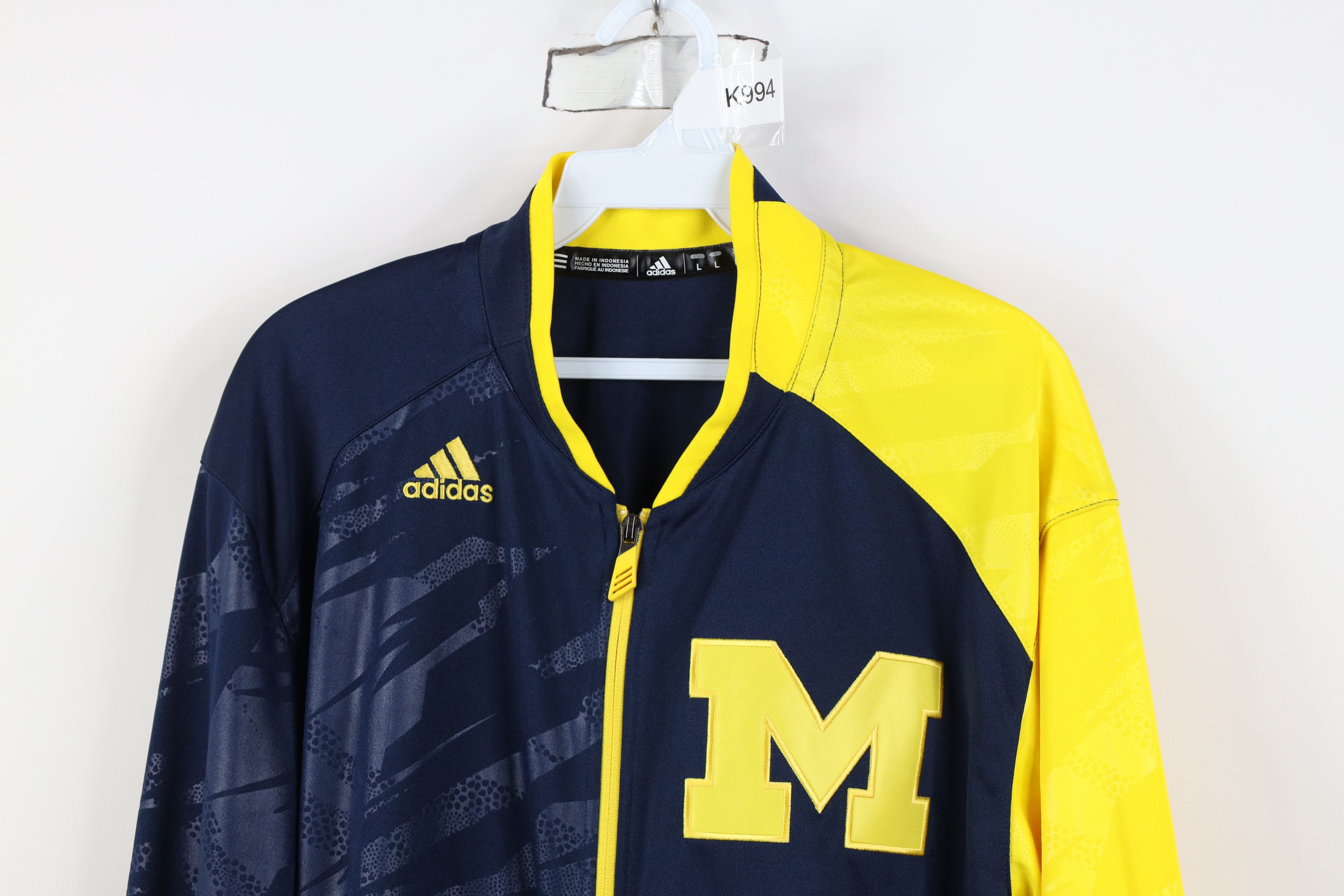 Adidas Adidas University of Michigan Football Full Zip Jacket Size US L / EU 52-54 / 3 - 2 Thumbnail
