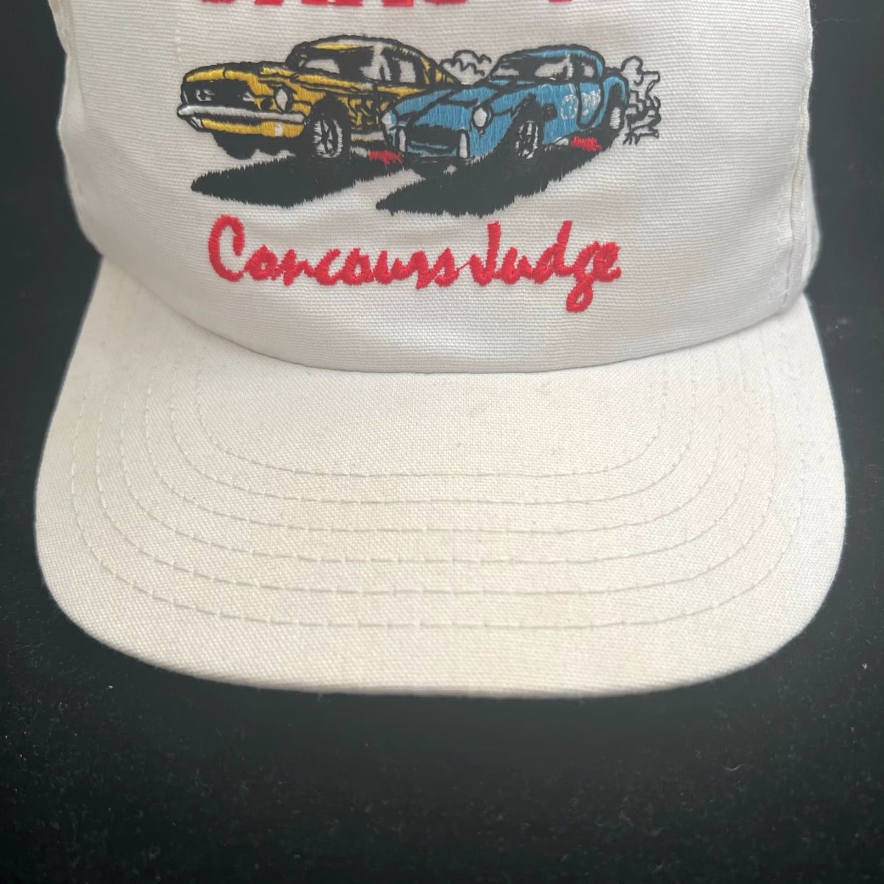 Vintage VINTAGE Shelby American Automobile Club SAAC-19 Concourse Judge Snapback Hat Men One Size White Cars Size ONE SIZE - 3 Thumbnail
