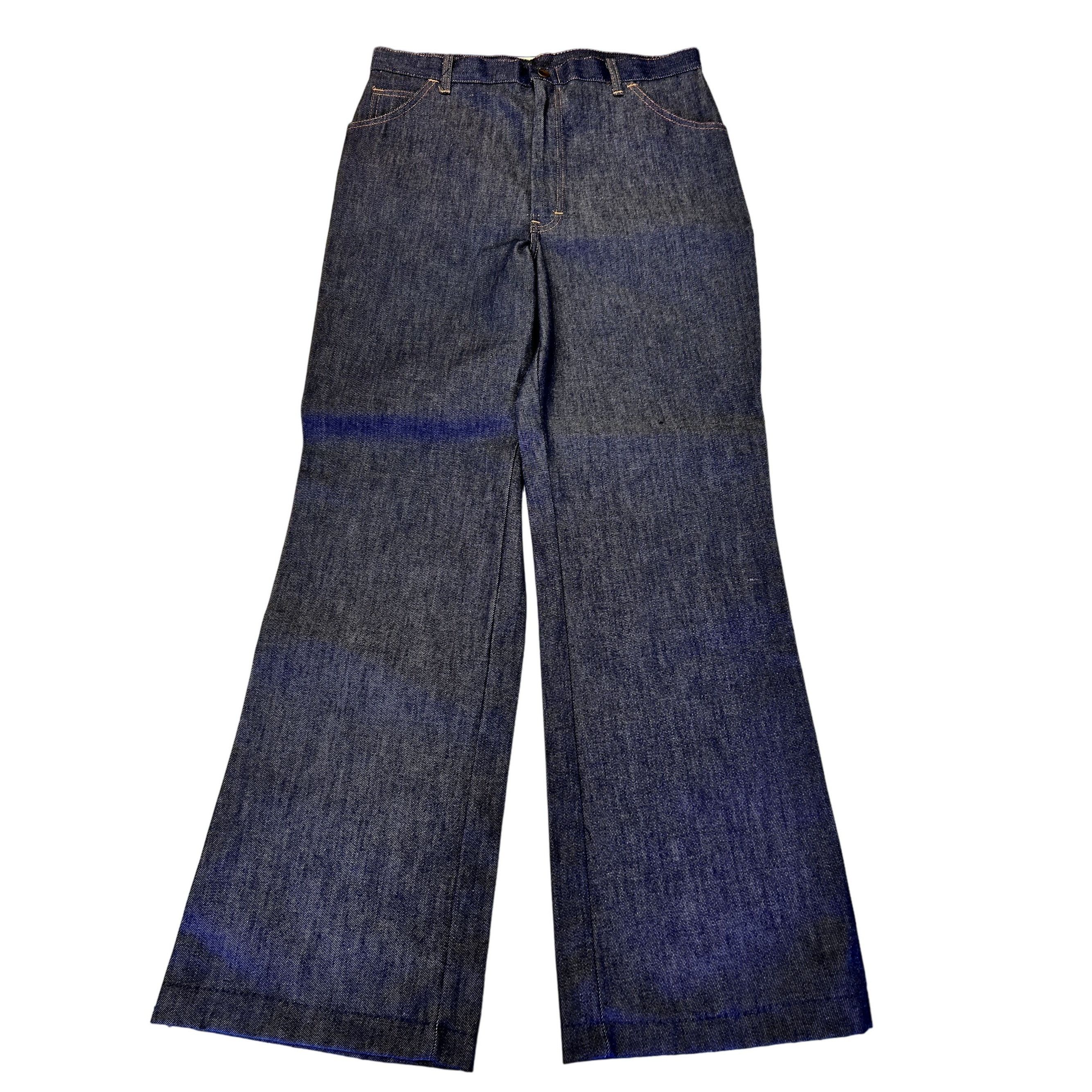 image of J C Penney Nos New 70's Jcpenney Indigo Blue Jeans Bell Bottom Denim 34, Men's