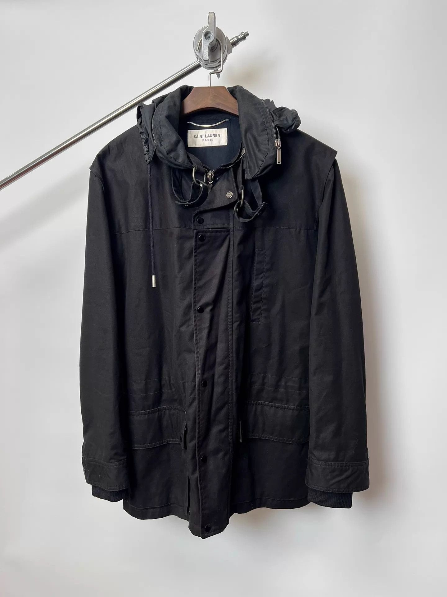 Saint Laurent Paris Saint Laurent Removable Collar M65-Inspired Jacket (Size 46) Size US S / EU 44-46 / 1 - 2 Thumbnail
