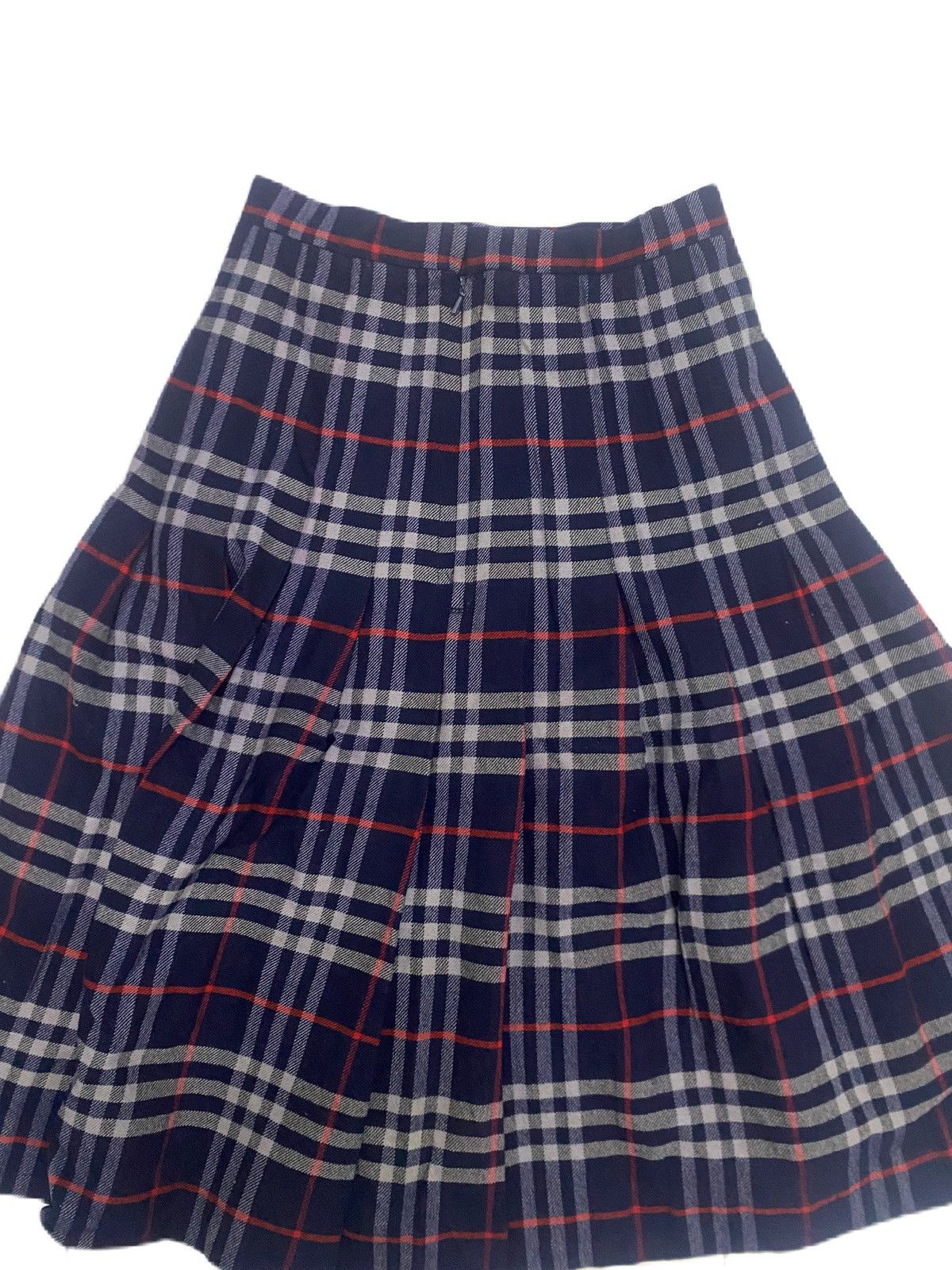 Burberry VINTAGE BURBERRY’S LONDON CHECKERED WOOL MAXI SKIRT Size 25" / US 0 / IT 36 - 3 Thumbnail