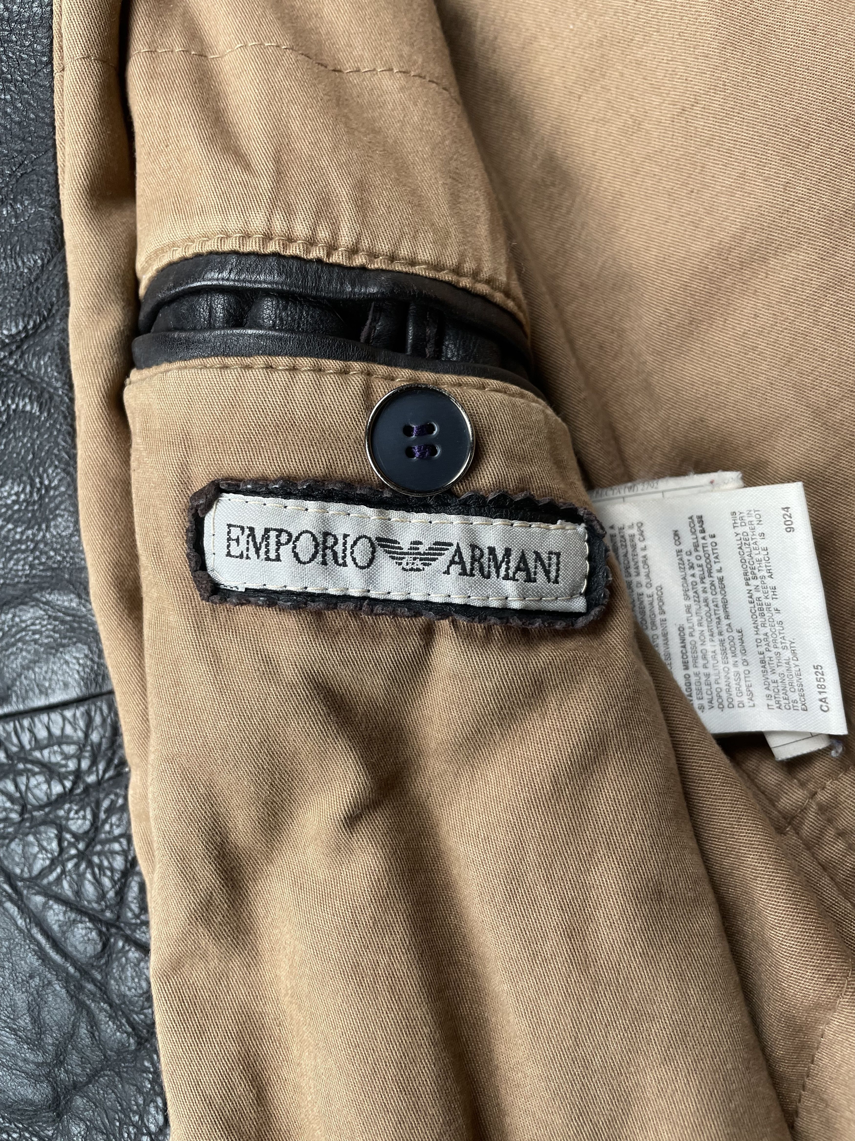 Emporio Armani vintage Emporio Armani 1990's biker Stone Leather jacket Size US L / EU 52-54 / 3 - 11 Thumbnail