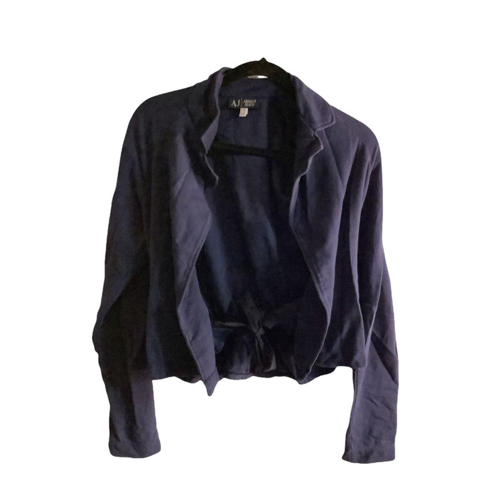 Other Minimalist Luxury Navy Blue Stretch Cotton Blazer M Size M / US 6-8 / IT 42-44 - 2 Thumbnail
