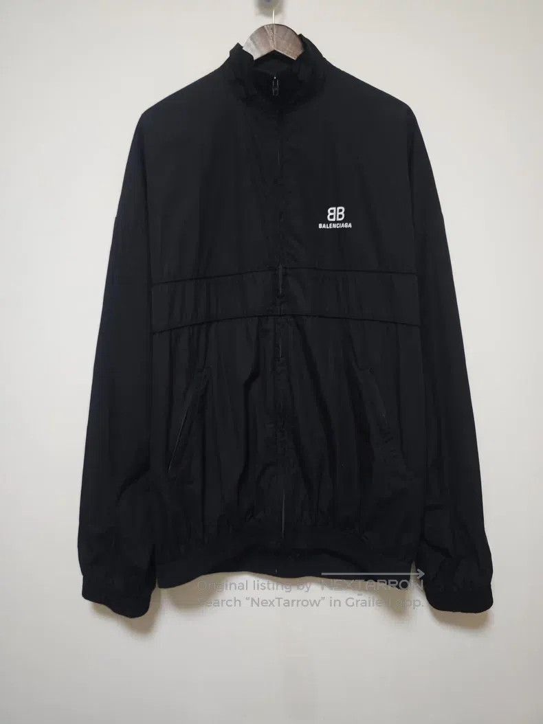 Balenciaga Logo letter emblem zip-up long-sleeve jacket co