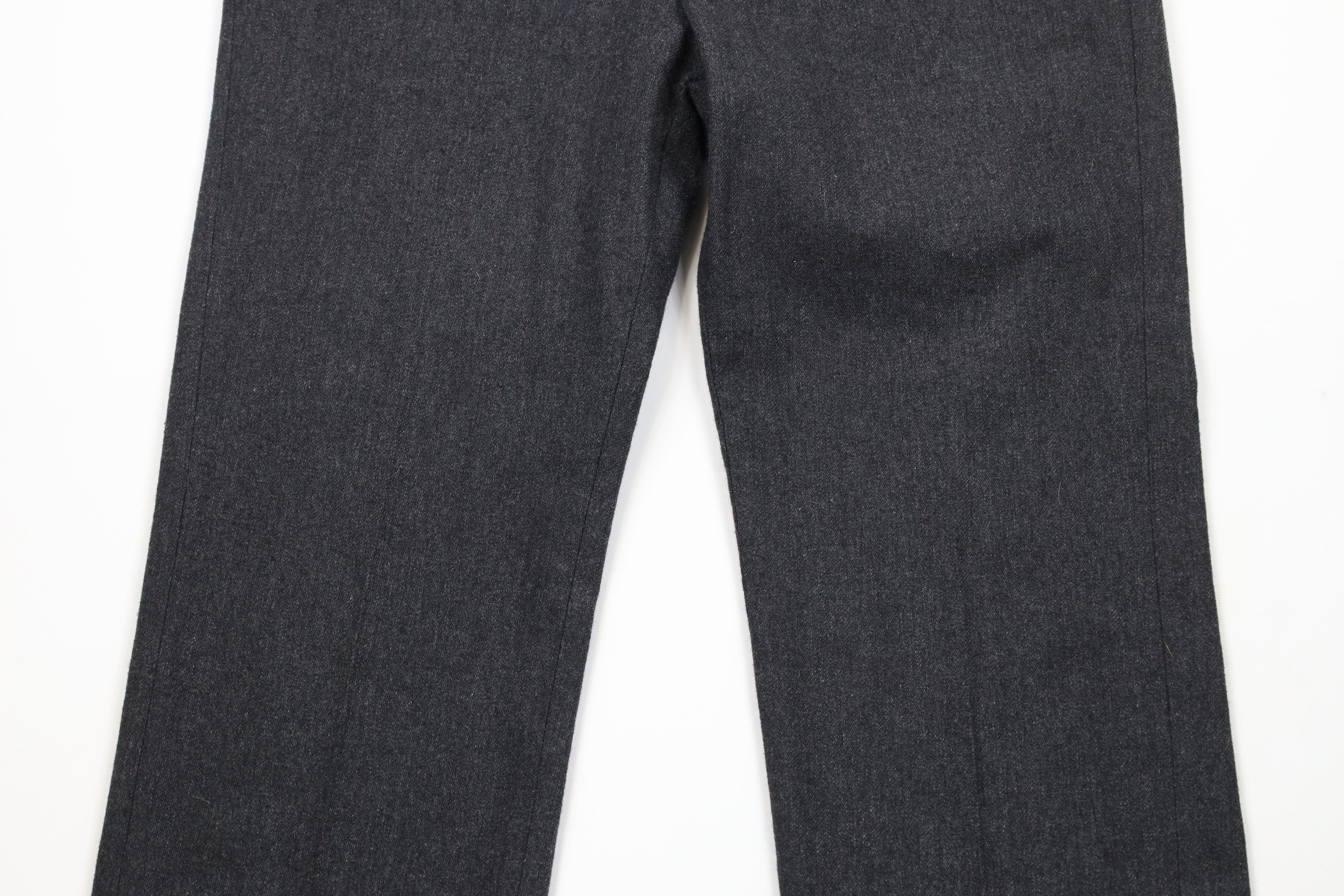 Vintage Vintage 70s Streetwear Flared Wide Leg Chino Pants Dark Gray Size US 34 / EU 50 - 3 Thumbnail