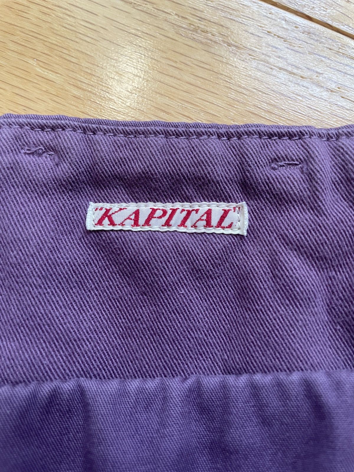 Kapital Rare Vintage Kapital Purple Pleated Wide-Leg Shorts Size 26" / US 2 / IT 38 - 3 Thumbnail