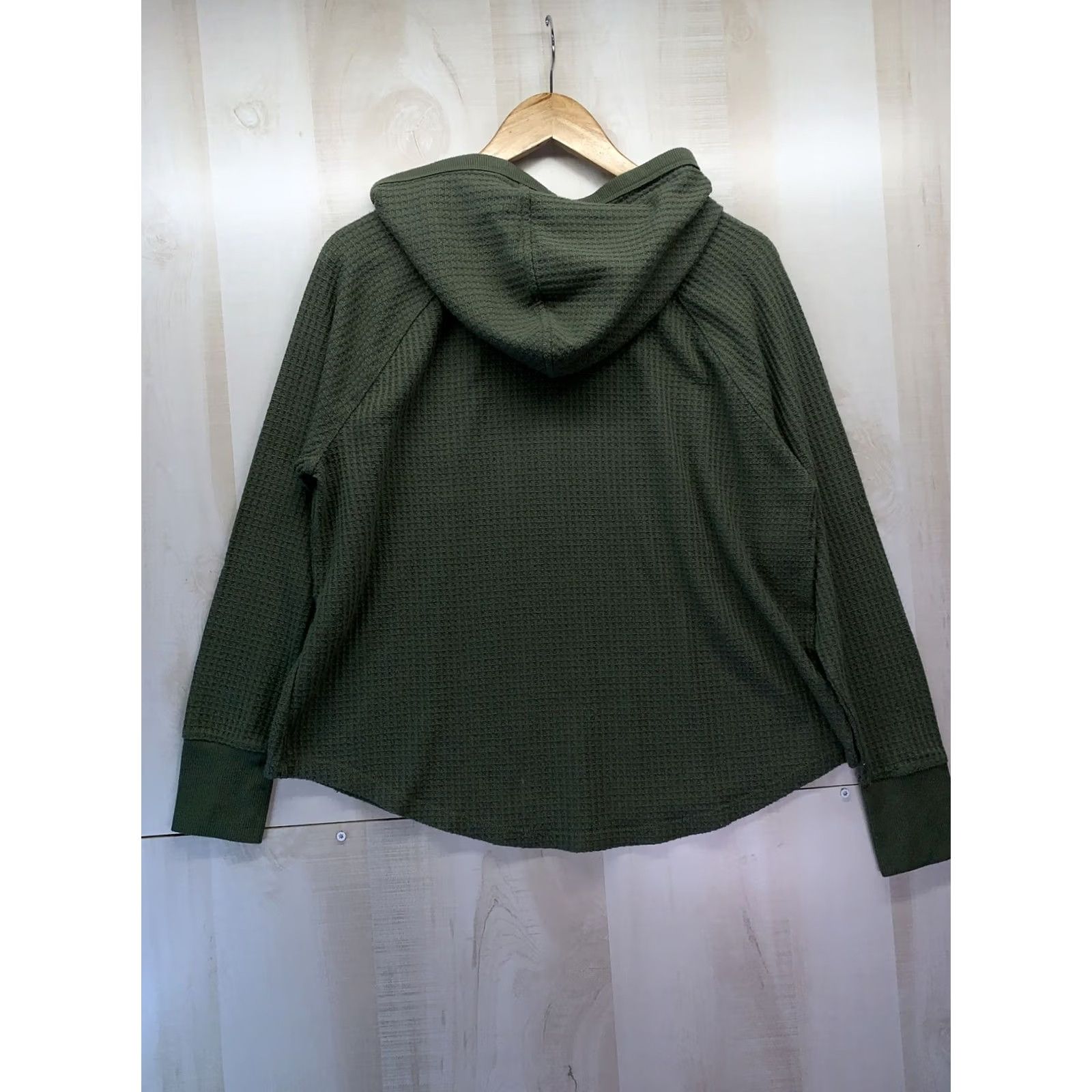Calvin Klein VINTAGE Calvin Klein Jeans Green Waffle Print Hoodie Women M-3852 Size M / US 6-8 / IT 42-44 - 5 Thumbnail
