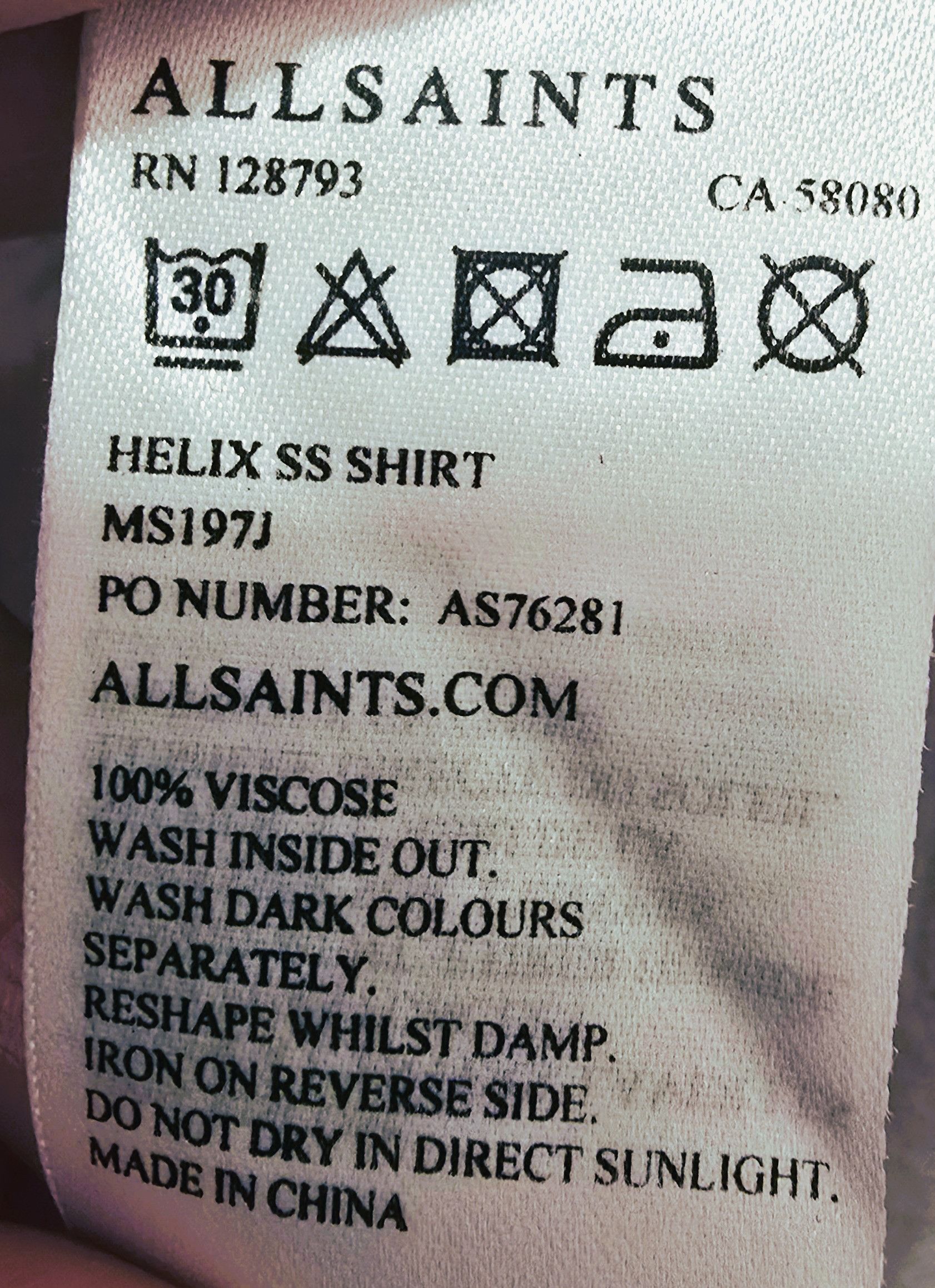 Allsaints All Saints Helix Short Sleeve Button Down Size US L / EU 52-54 / 3 - 8 Thumbnail