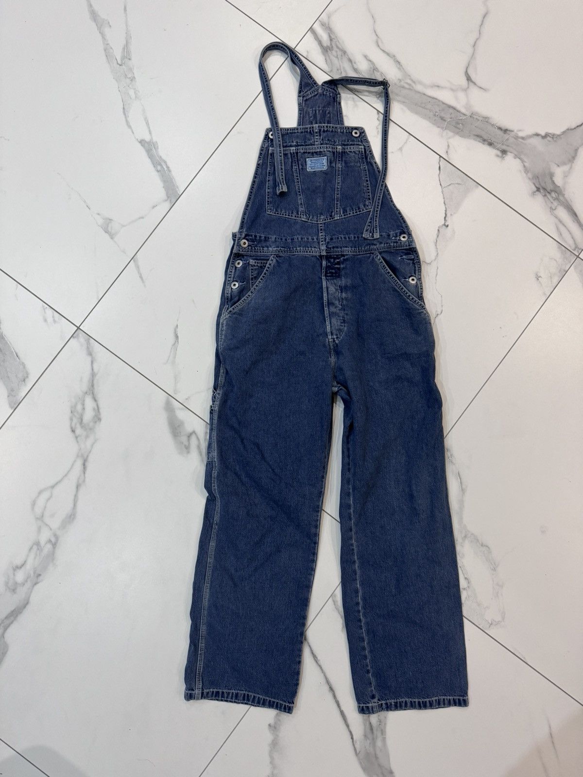 image of Levis x Levis Vintage Clothing Vintage 1980S Levi’S White Tab Denim Overalls Dungarees in Blue (Siz