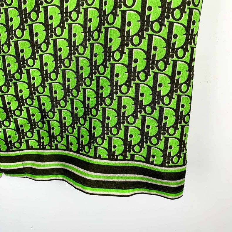Dior Dior Logo full print mulberry silk green lapel short-sleeve Size US XS / EU 42 / 0 - 4 Thumbnail
