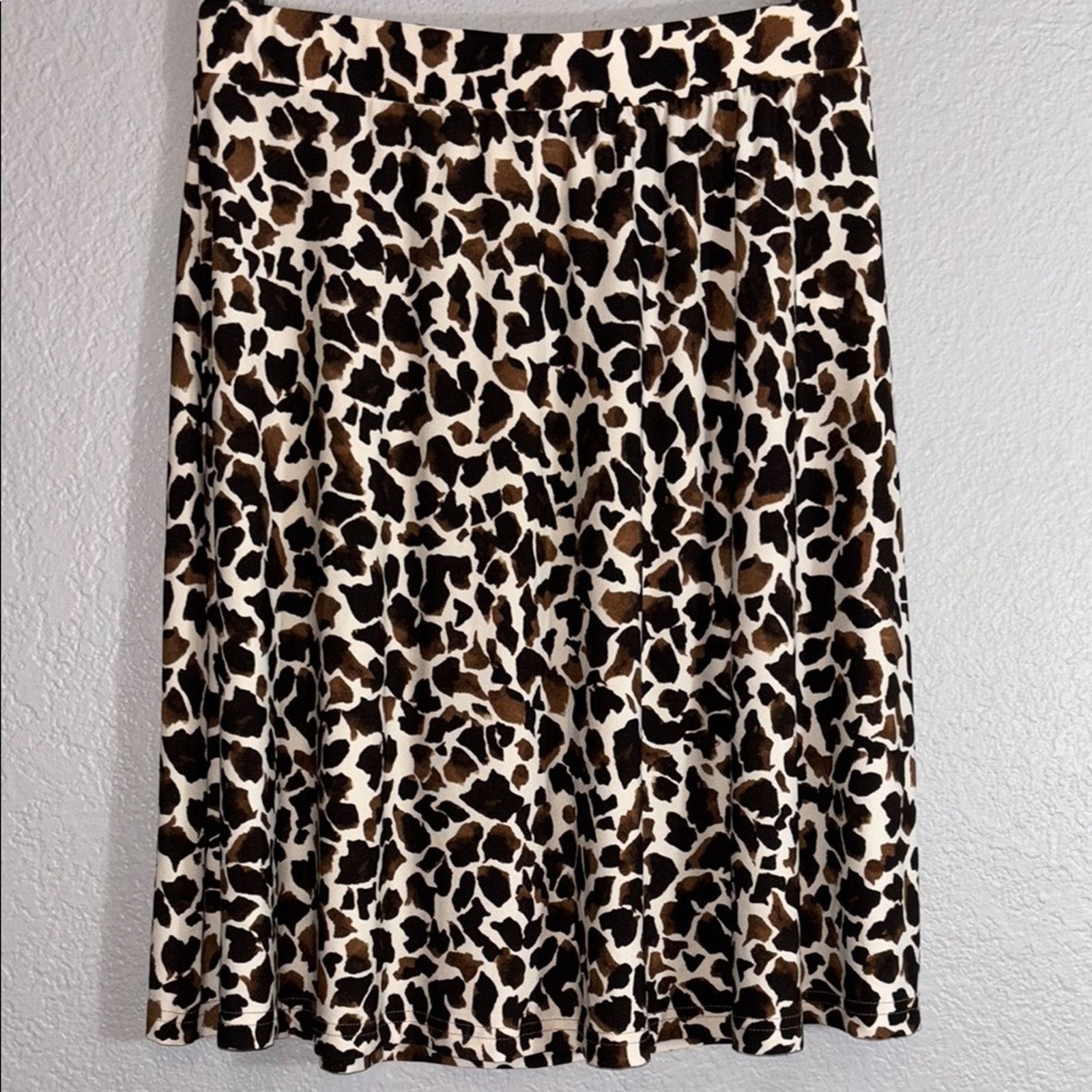 The Unbranded Brand Black/Brown Animal Print Pencil Skirt Size Medium Size 30" / US 8 / IT 44 - 2 Thumbnail
