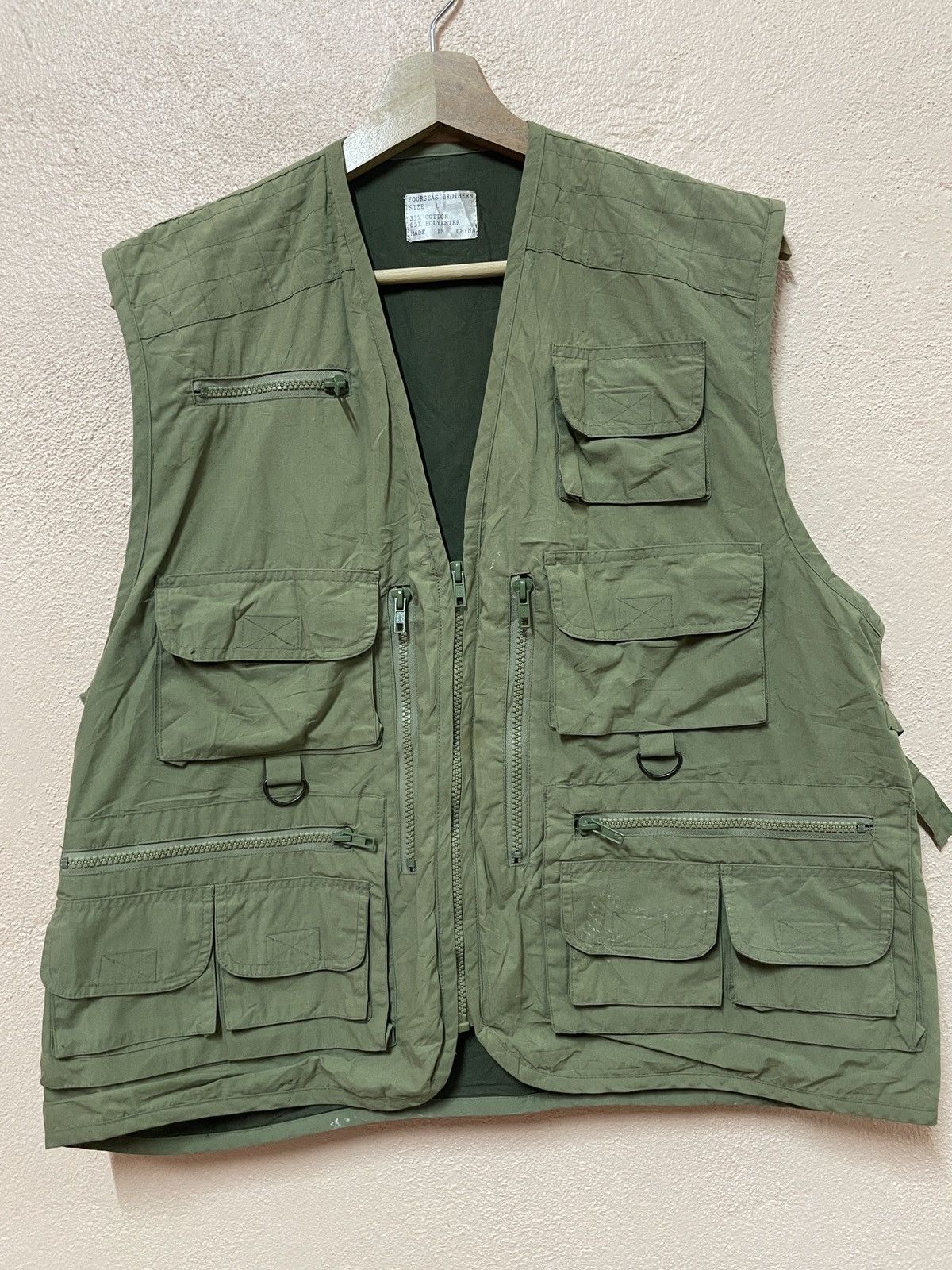 COLIMBO × Vintage Hunting Vest Tactical Pocket Outdoor Wildlife Olive Green L Size US L / EU 52-54 / 3 - 2 Thumbnail