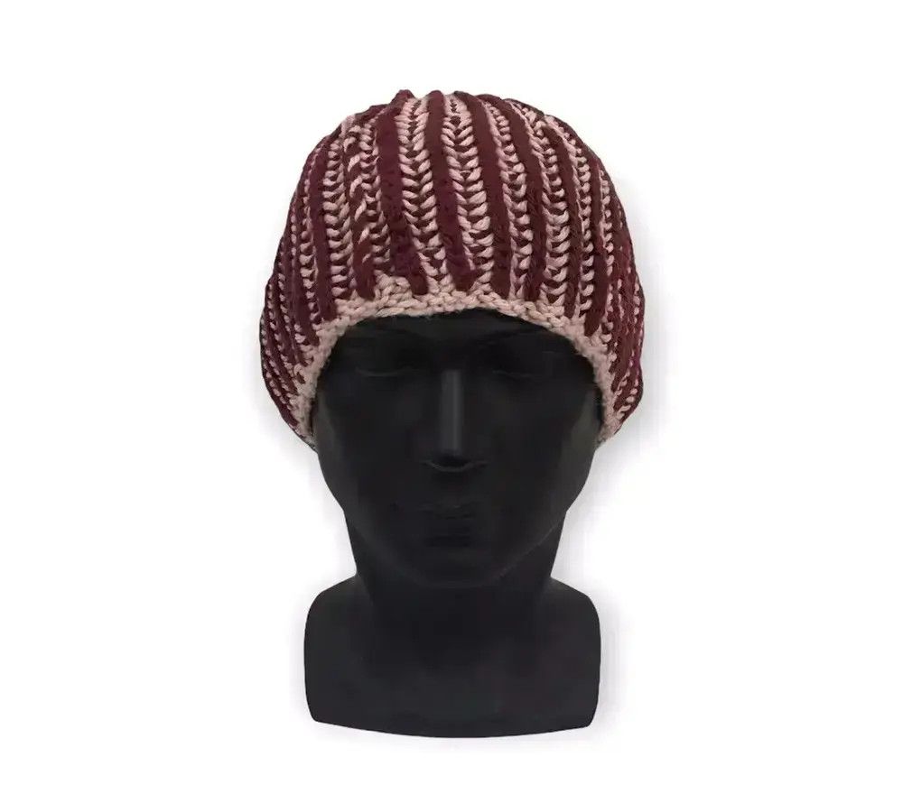 Japanese Brand Japanese Brand Stripe Knit Design Beanie Hat Size ONE SIZE - 2 Thumbnail