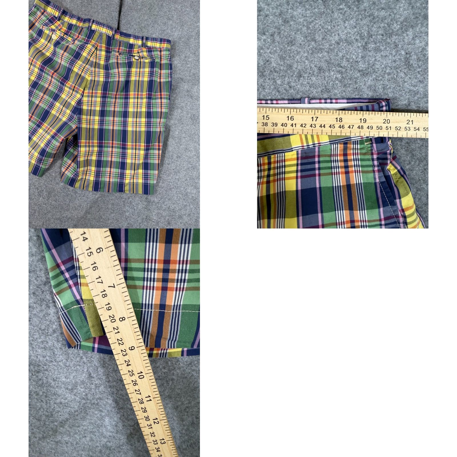 RLX Ralph Lauren Ralph Lauren RLX Shorts Mens 40 Multicolor Plaid Flat Front Performance Golf Chino Size US 40 / EU 56 - 9 Thumbnail