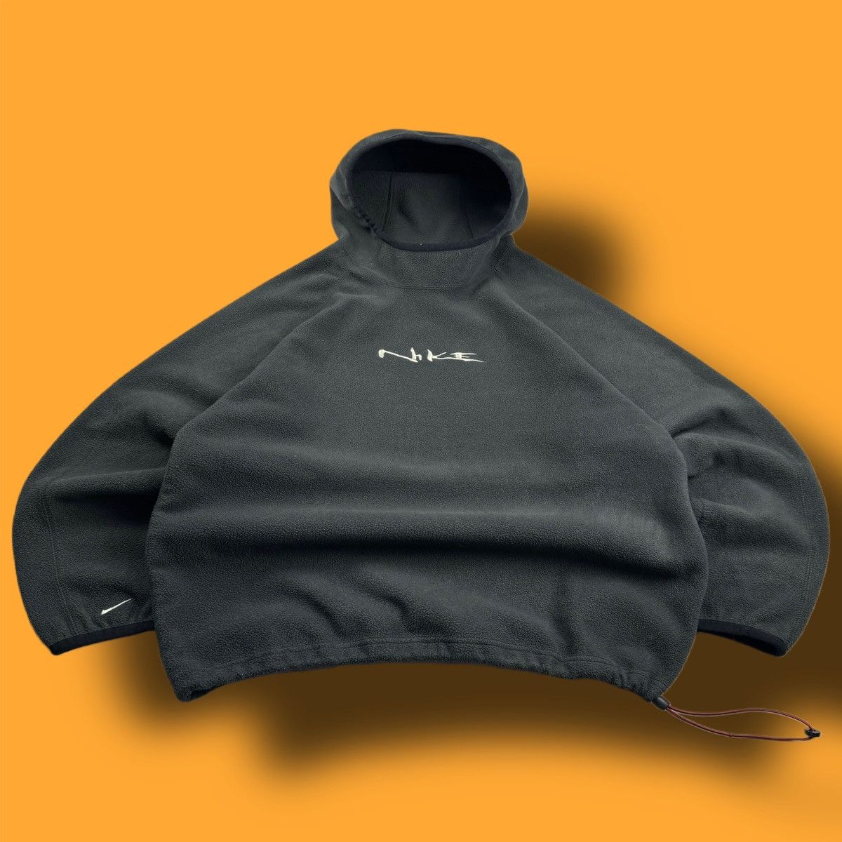 Nike × Vintage NIKE TEDDY FLEECE VINTAGE CENTER LOGO OVERSIZE BOXY HOODIE Size US S / EU 44-46 / 1 - 1 Thumbnail