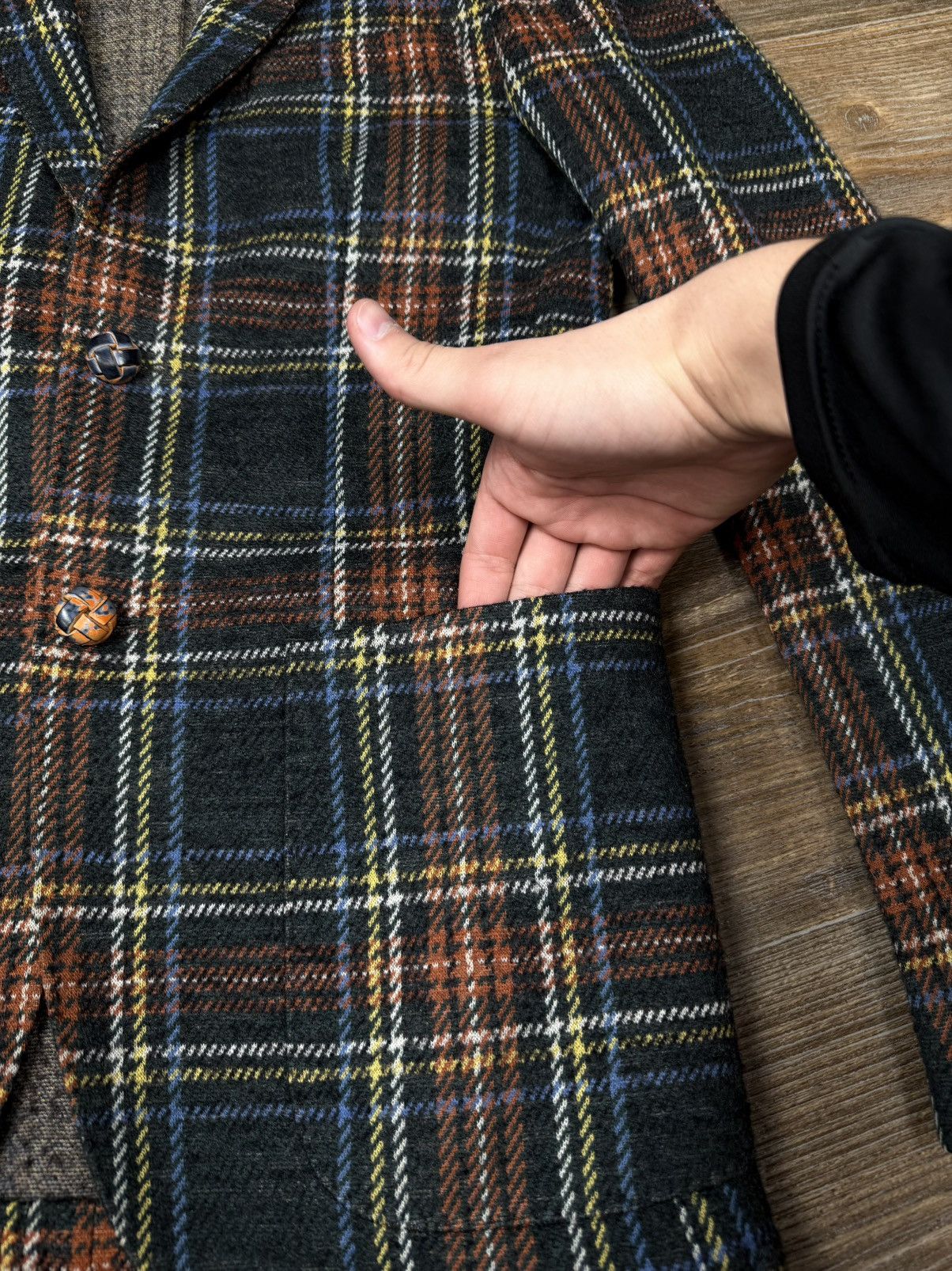 L.B.M. 1911 × Luigi Bianchi L.B.M 1911 Wool Checked Multicolour Two Piece Blazer Jacket Size 46R - 6 Thumbnail
