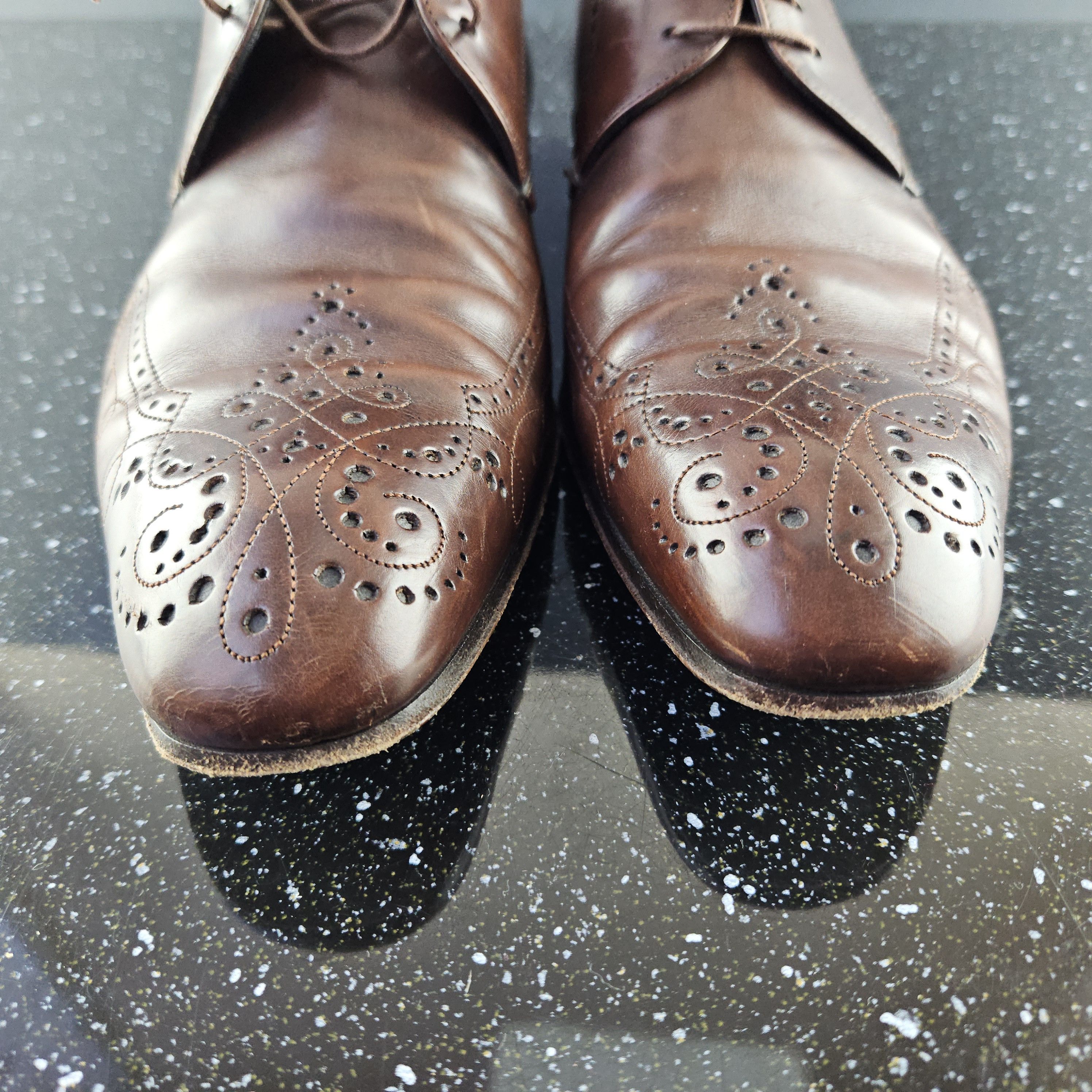 Prada Prada Brown leather brogue dress shoes Size US 8.5 / EU 41-42 - 14 Thumbnail