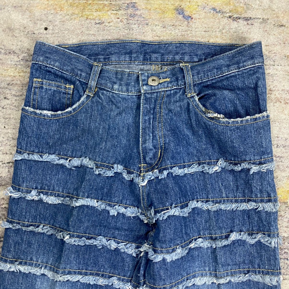 Hysteric Glamour × Japanese Brand F.t.s Company Hagi patchwork flared denim pants Size US 27 - 6 Thumbnail