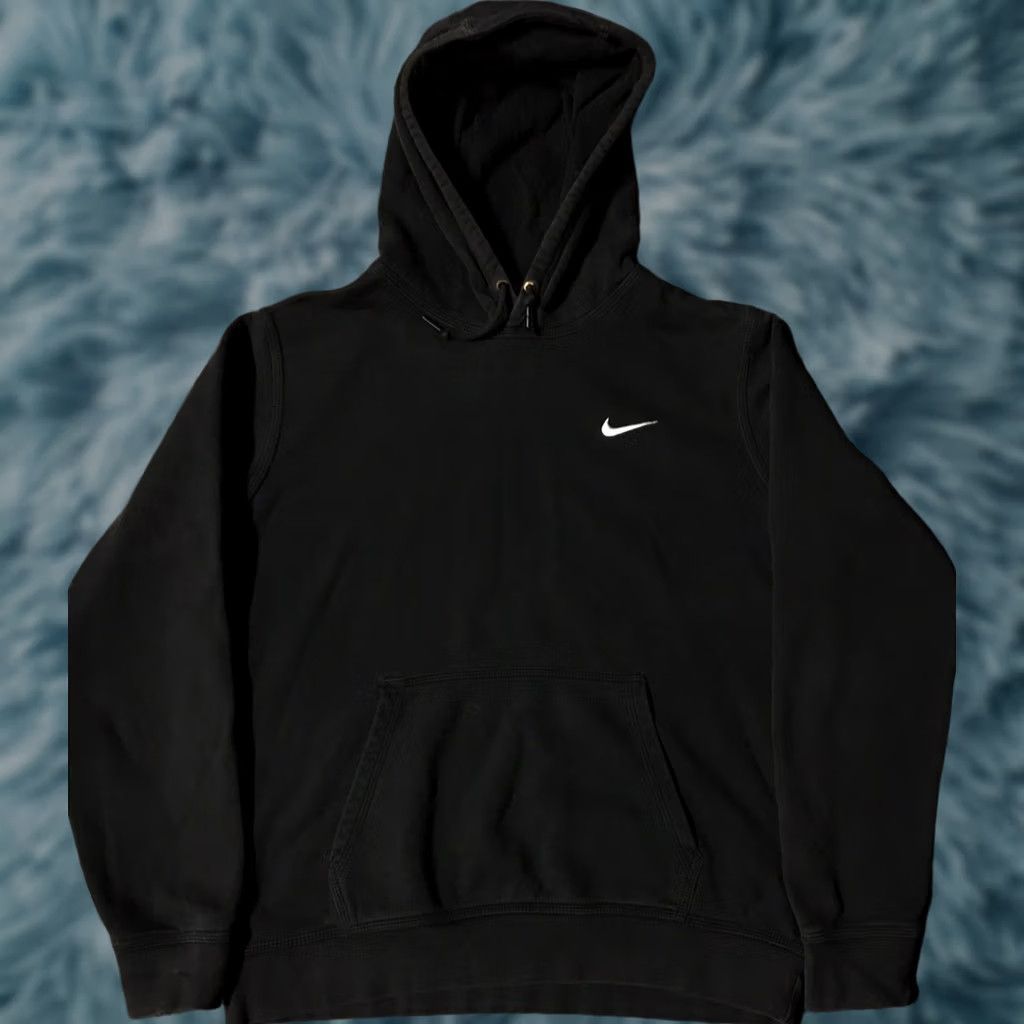 Nike VINTAGE Nike Swoosh Faded Hoodie L Track Hip Hop Grunge 90s Shirt Mens Black Size US L / EU 52-54 / 3 - 1 Thumbnail