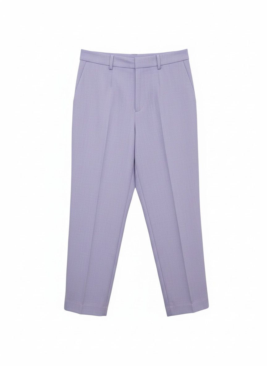 Uniqlo UNIQLO Women's Lavender Cropped Straight Leg Trousers Slacks Size US 30 / EU 46 - 1 Thumbnail