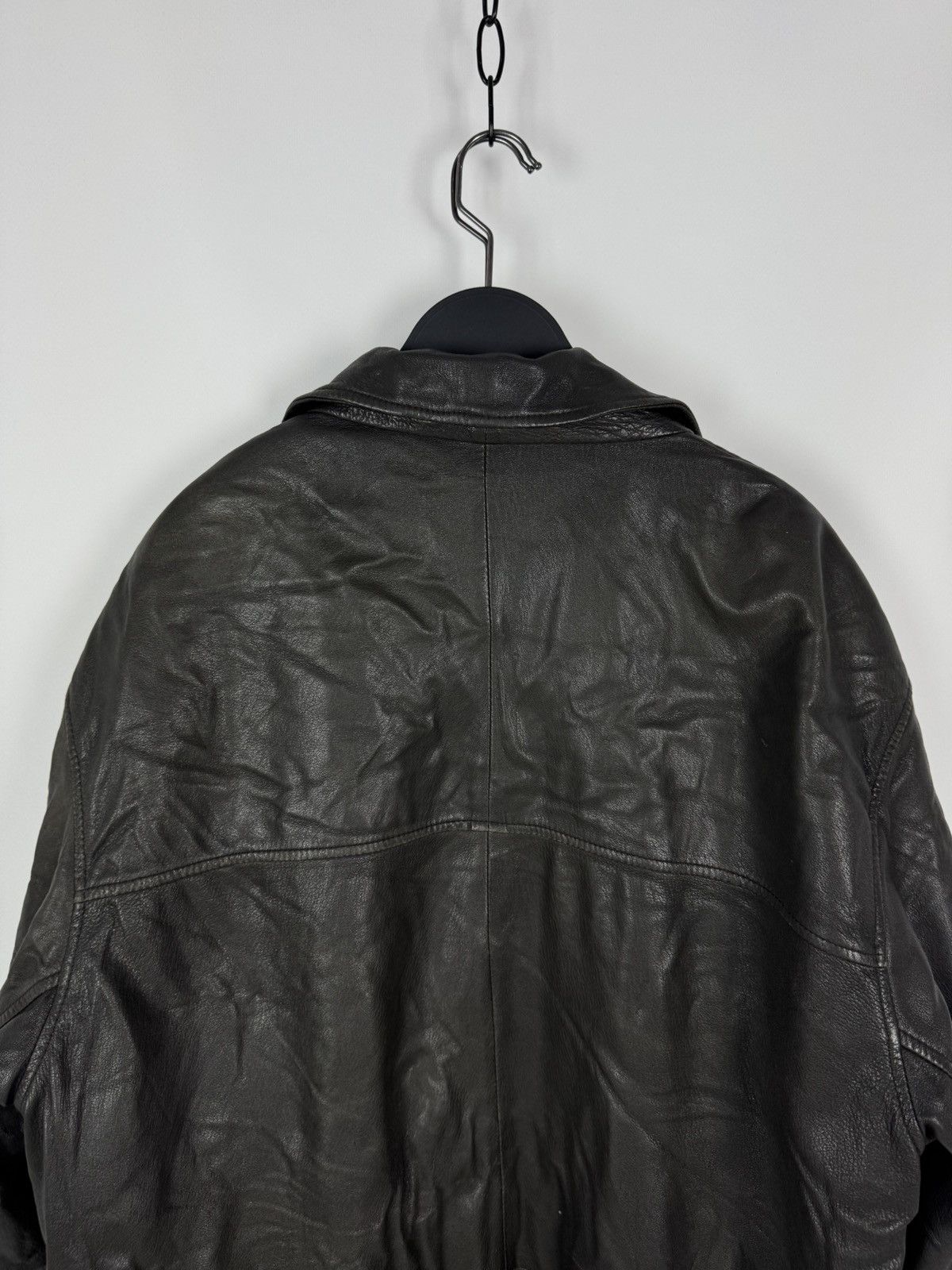 Burberry Vintage Distressed Burberry London Leather Coat Brown Jacket Size US L / EU 52-54 / 3 - 18 Thumbnail