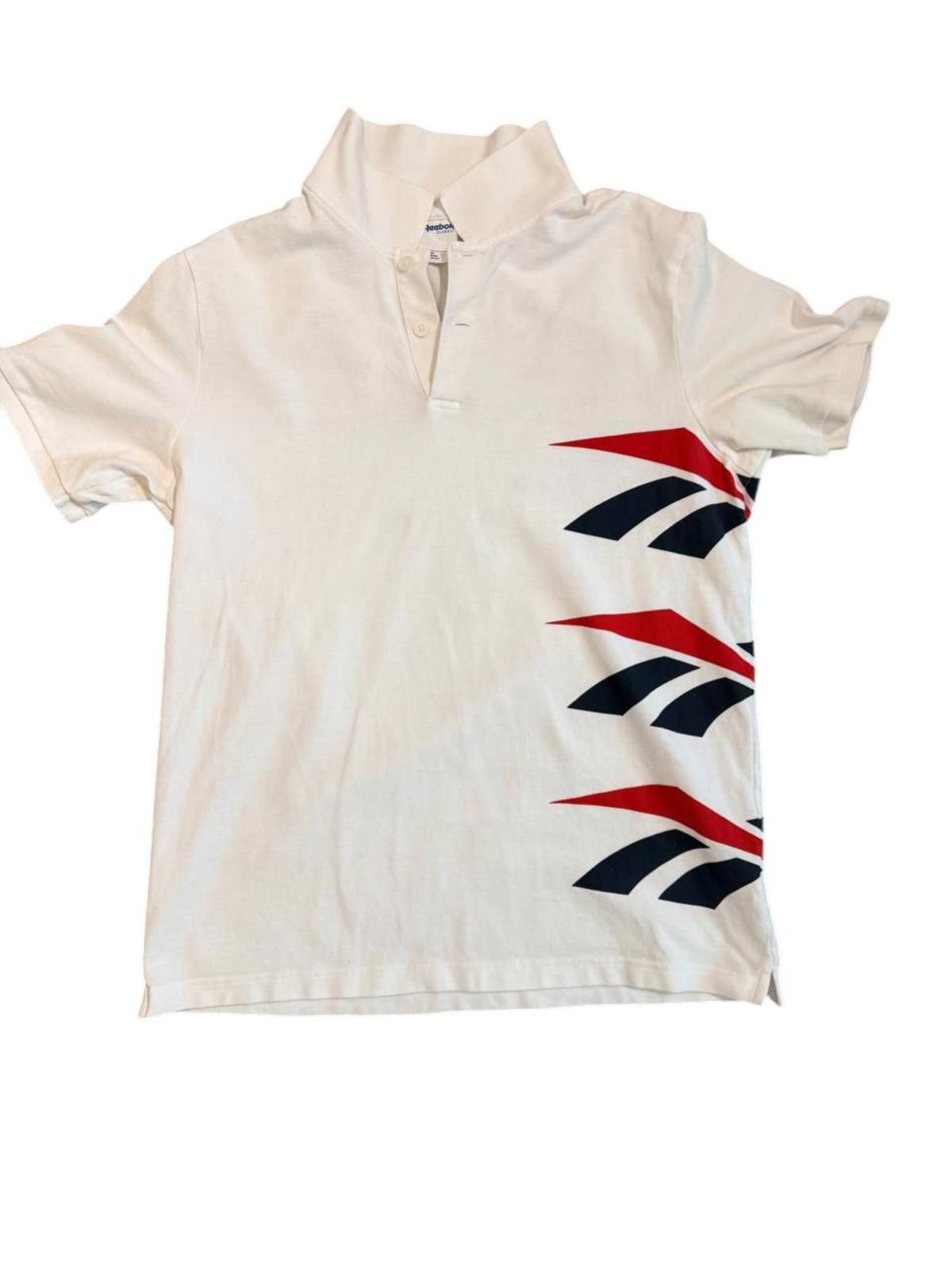 Reebok Reebok Classic Vector Logo Polo Shirt – White – Medium Size US M / EU 48-50 / 2 - 1 Thumbnail