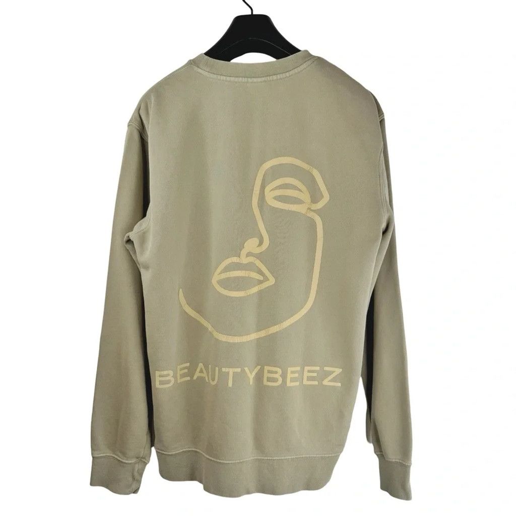 Independent Trading Co. BEAUTYBEEZ Women's Olive Green Sweatshirt Rose Gold Logos M Size M / US 6-8 / IT 42-44 - 1 Thumbnail