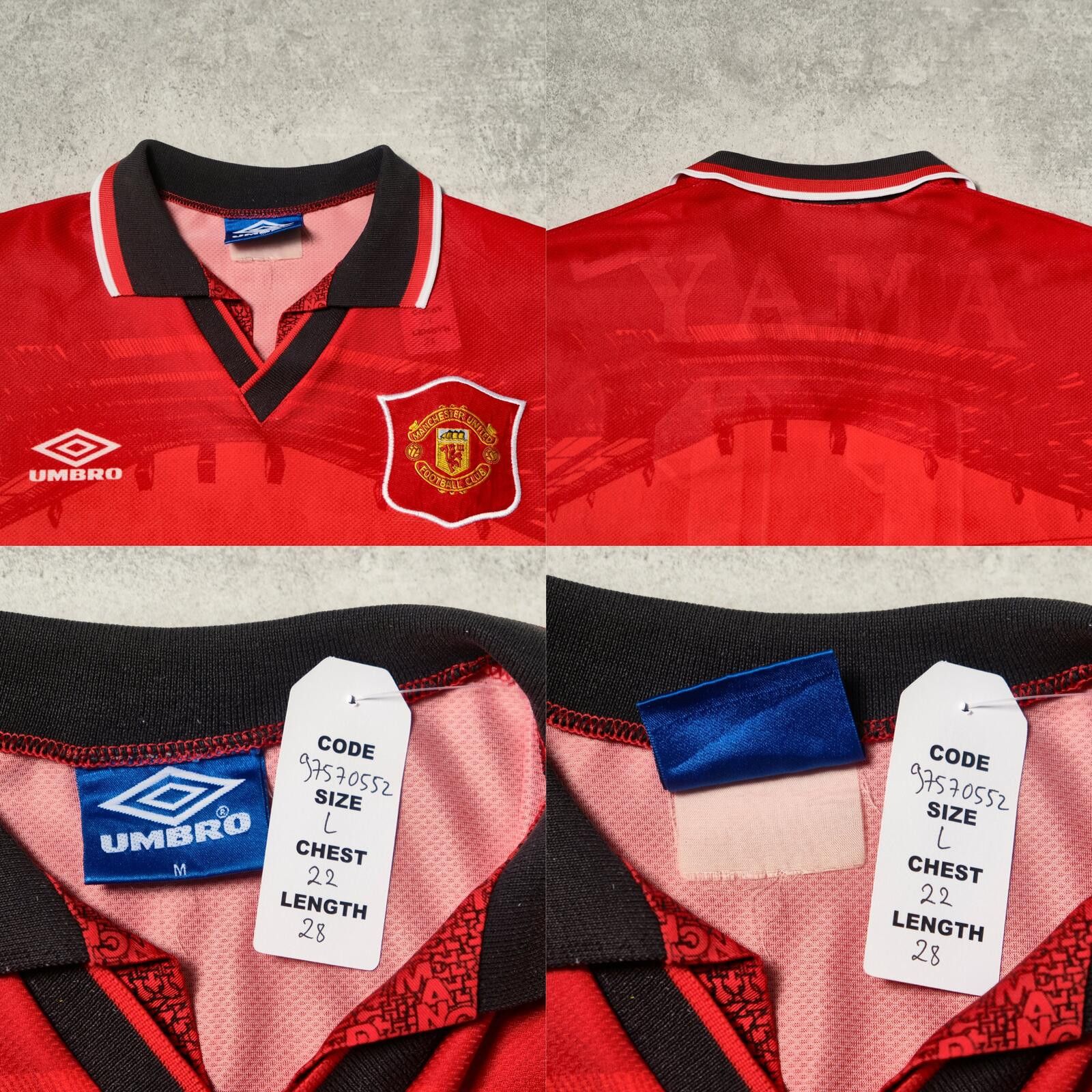 Umbro 1994/96 Manchester United Home Shirt Umbro (L) Size US L / EU 52-54 / 3 - 4 Thumbnail