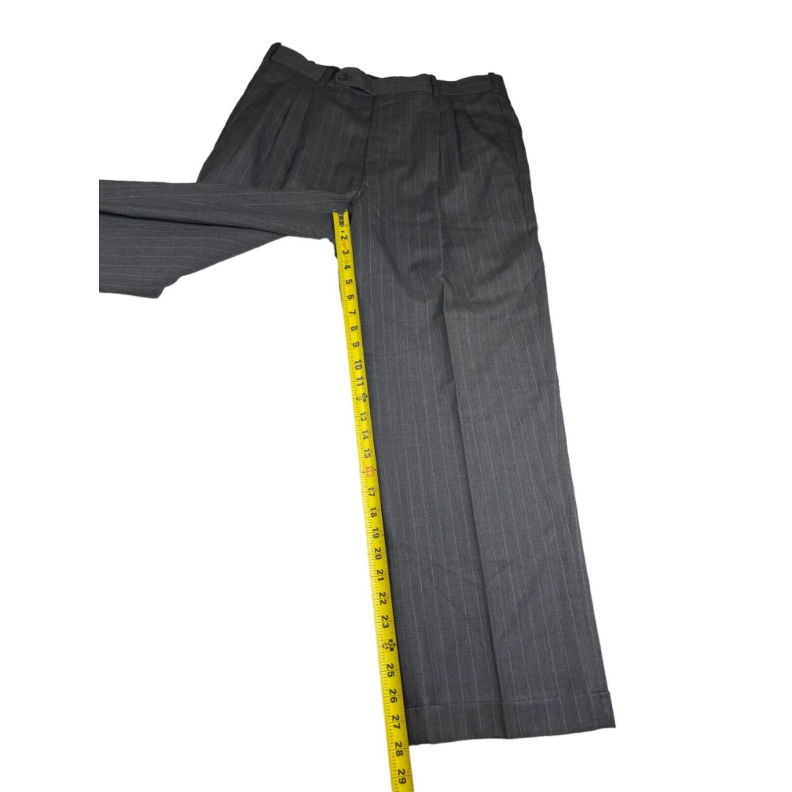 Holland & Sherry Holland & Sherry x Filo A Mano Men's Suit Gray/Blue Stripe • Size 48R - 15 Thumbnail