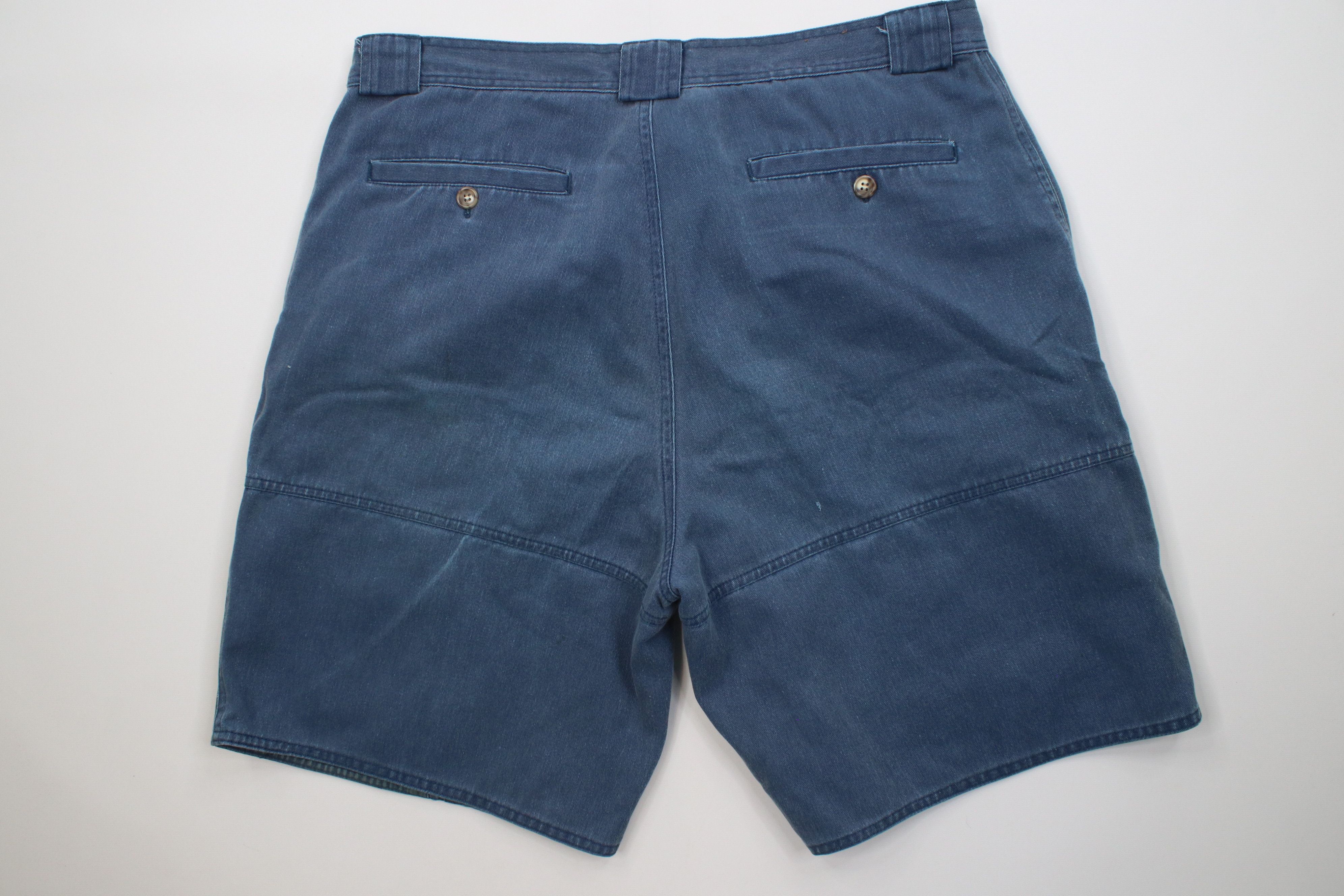 Vintage Vintage 90s Streetwear Stonewash Baggy Cargo Shorts Blue Size US 36 / EU 52 - 10 Thumbnail
