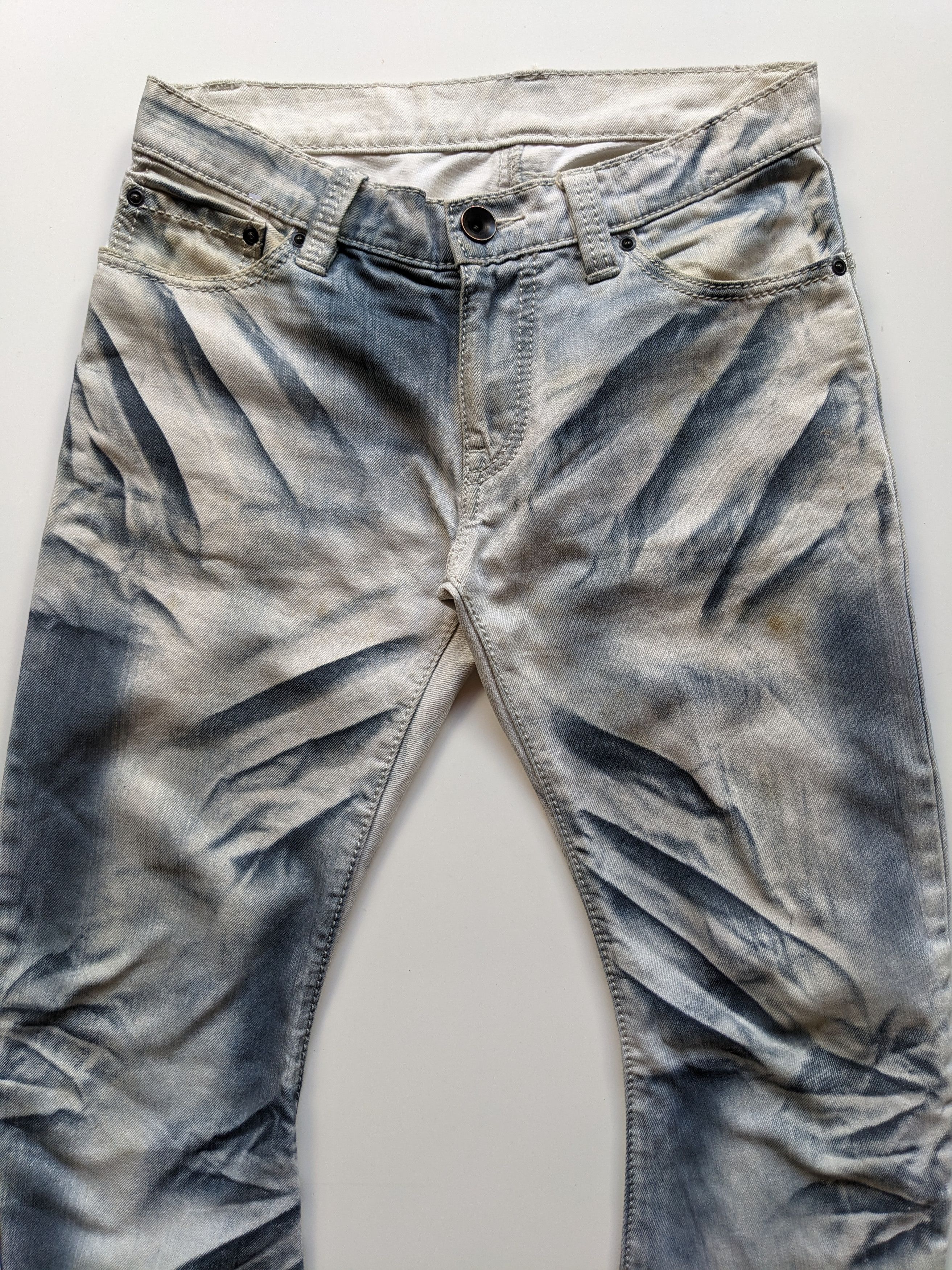 Designer Johnny Wolf Archive dirty wash curve flare jeans Size US 31 - 4 Thumbnail