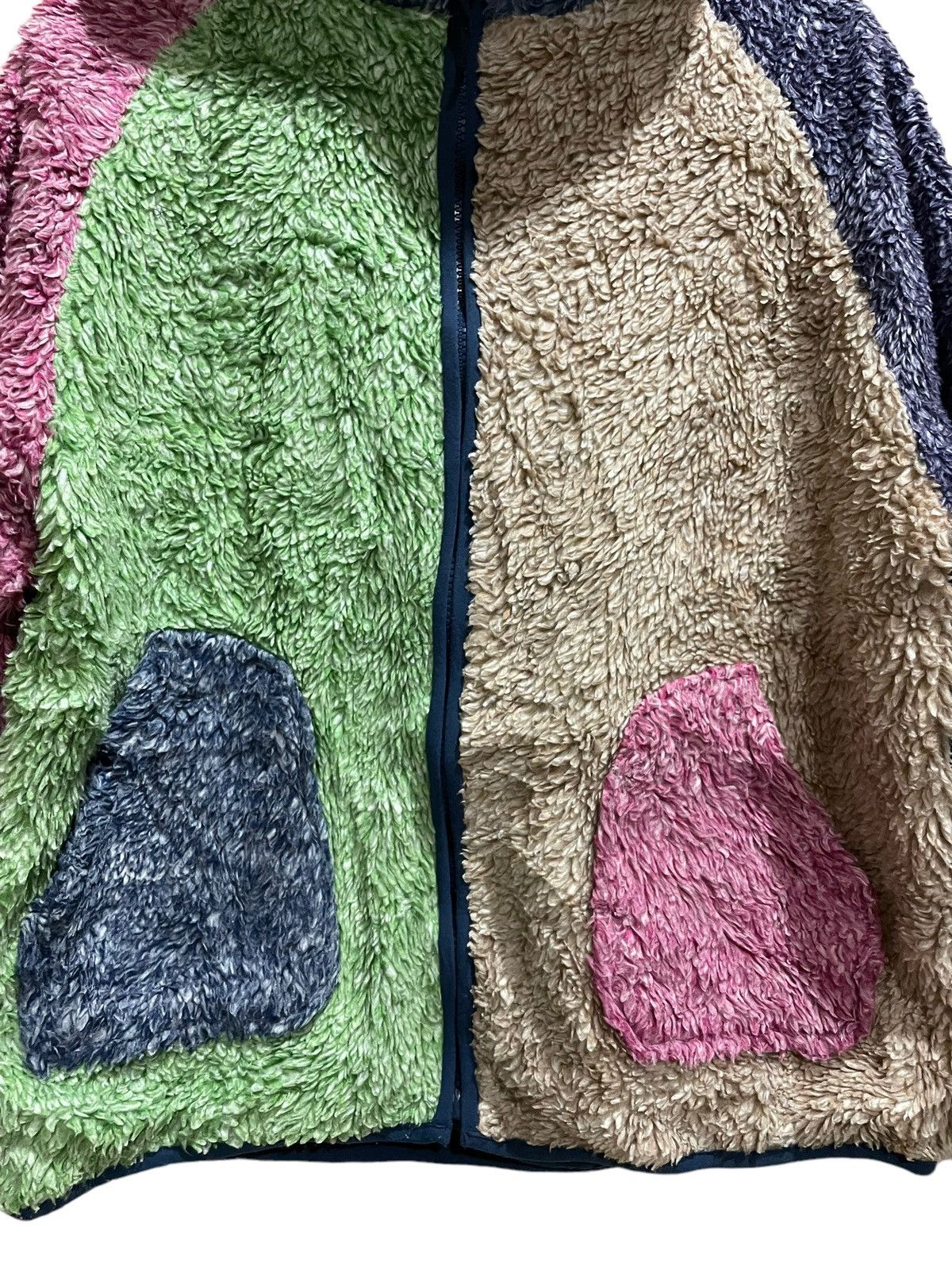 Japanese Brand Rough Patchwork Fleece Sherpa Zipped Hoodie Size US M / EU 48-50 / 2 - 4 Thumbnail