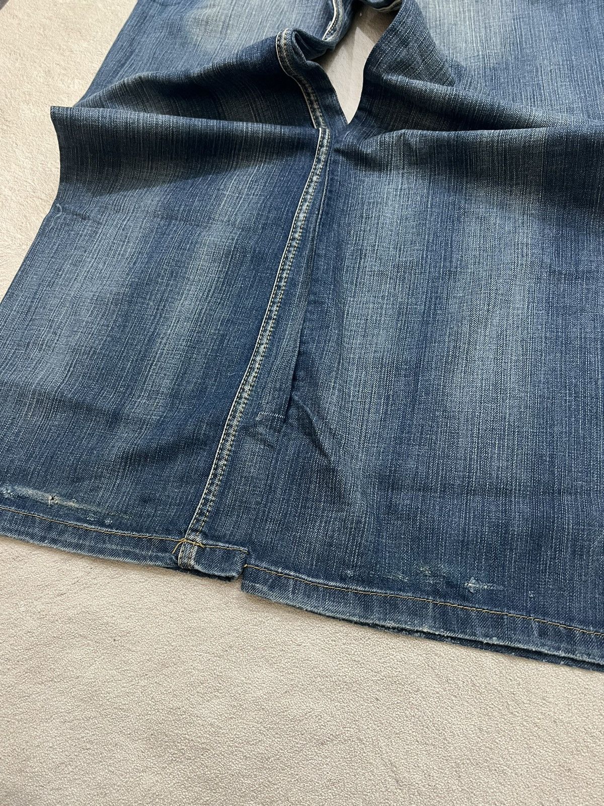 Number (N)ine 2000s Japanese Hysteric Buckle Back Wash Jeans Wide y2k Lgb Size US 29 - 5 Thumbnail