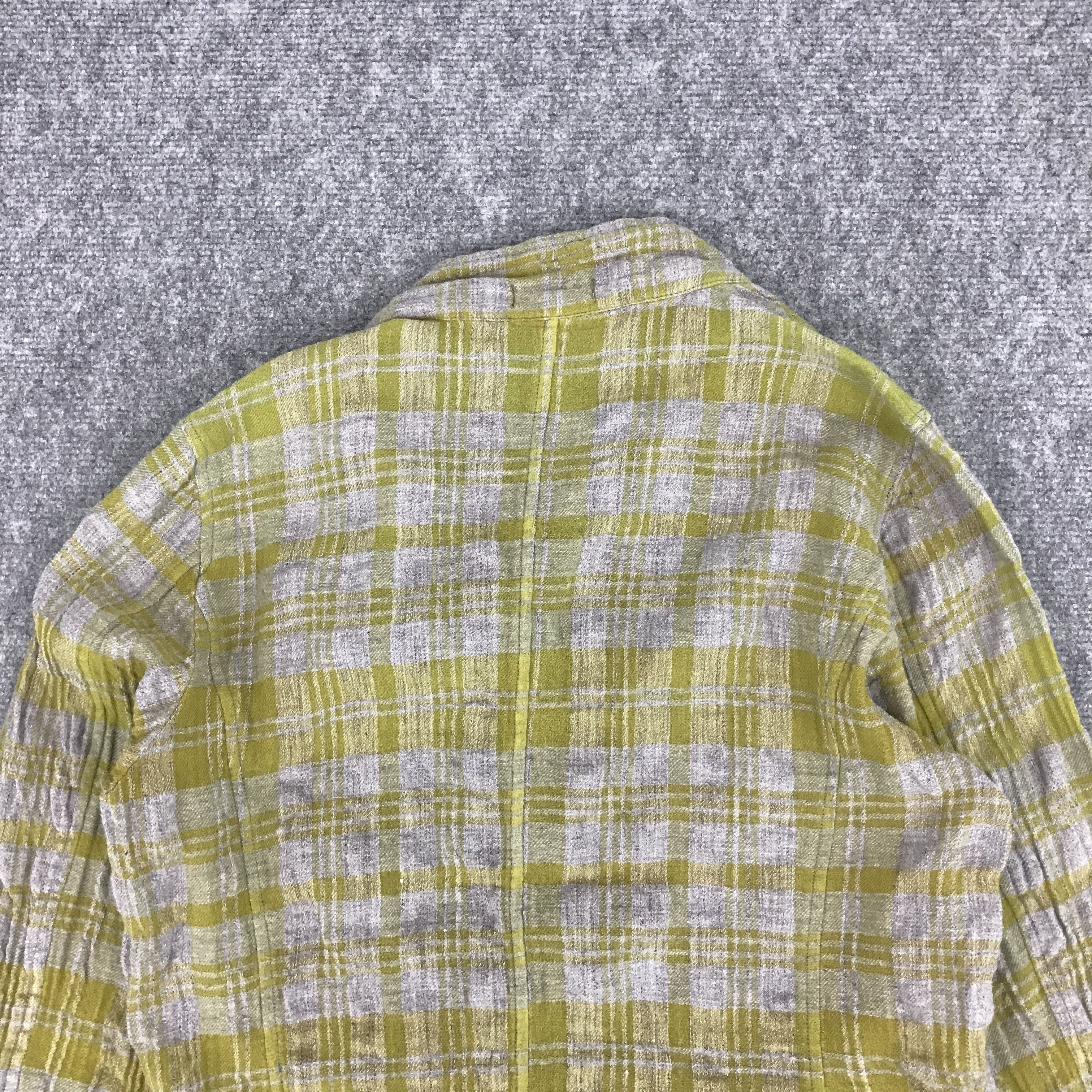 Issey Miyake × Japanese Brand PLANTATION BY ISSEY MIYAKE FLANNEL COAT JACKET Size US M / EU 48-50 / 2 - 4 Thumbnail