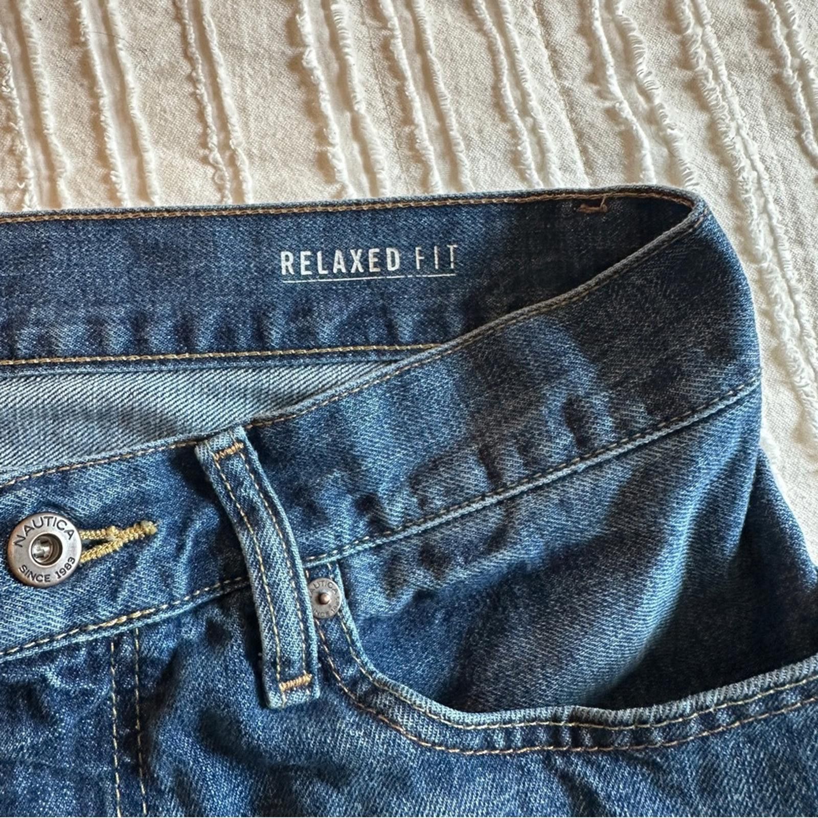 Nautica Nautica 32 x 32 Relaxed Fit Jeans Dark Blue Straight Leg Size US 32 / EU 48 - 7 Thumbnail