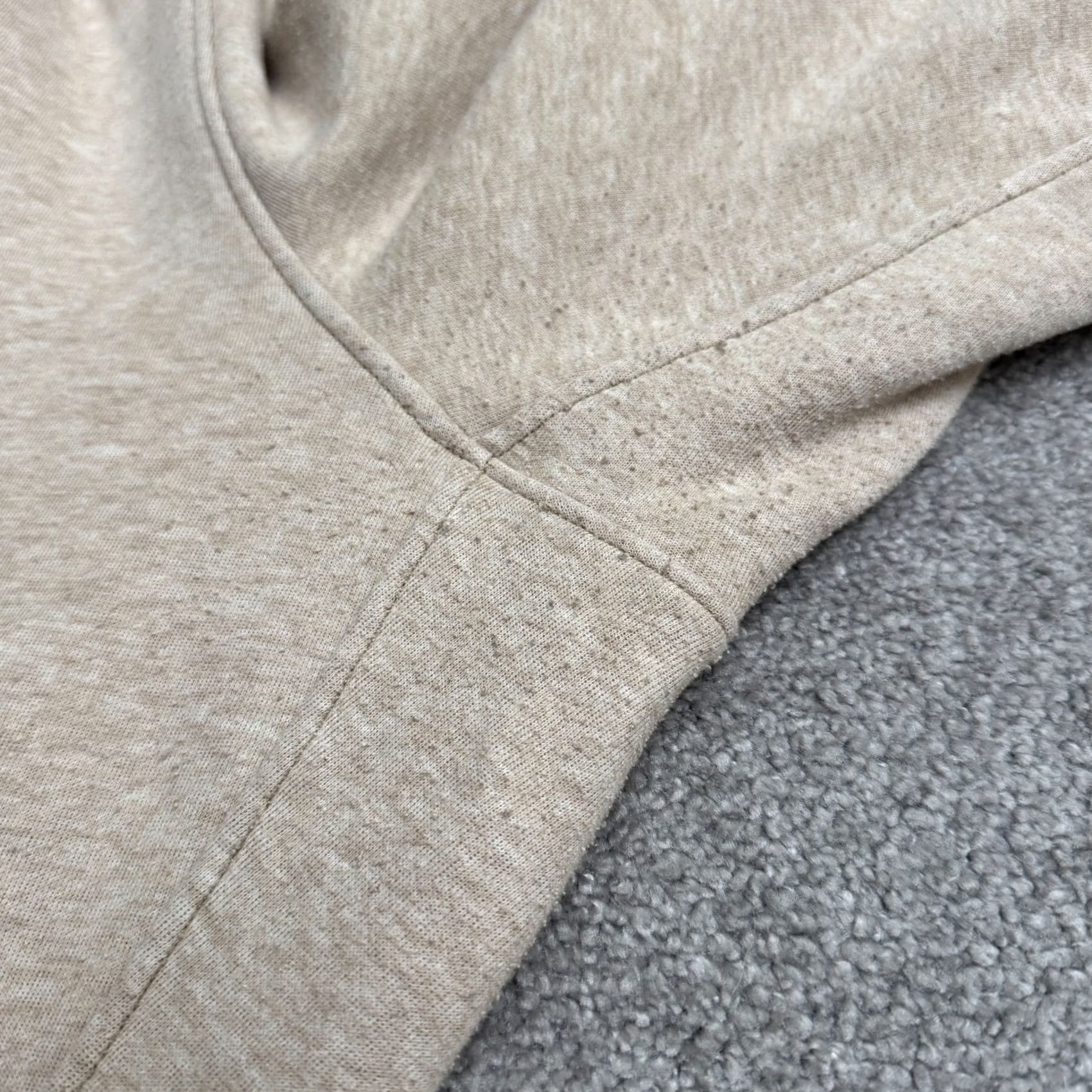 Vintage Savage x Fenty Sweatpants Womens Plus 2X Heather Oatmeal Beige Wide Leg Cropped Size 40" / US 18 - 7 Thumbnail
