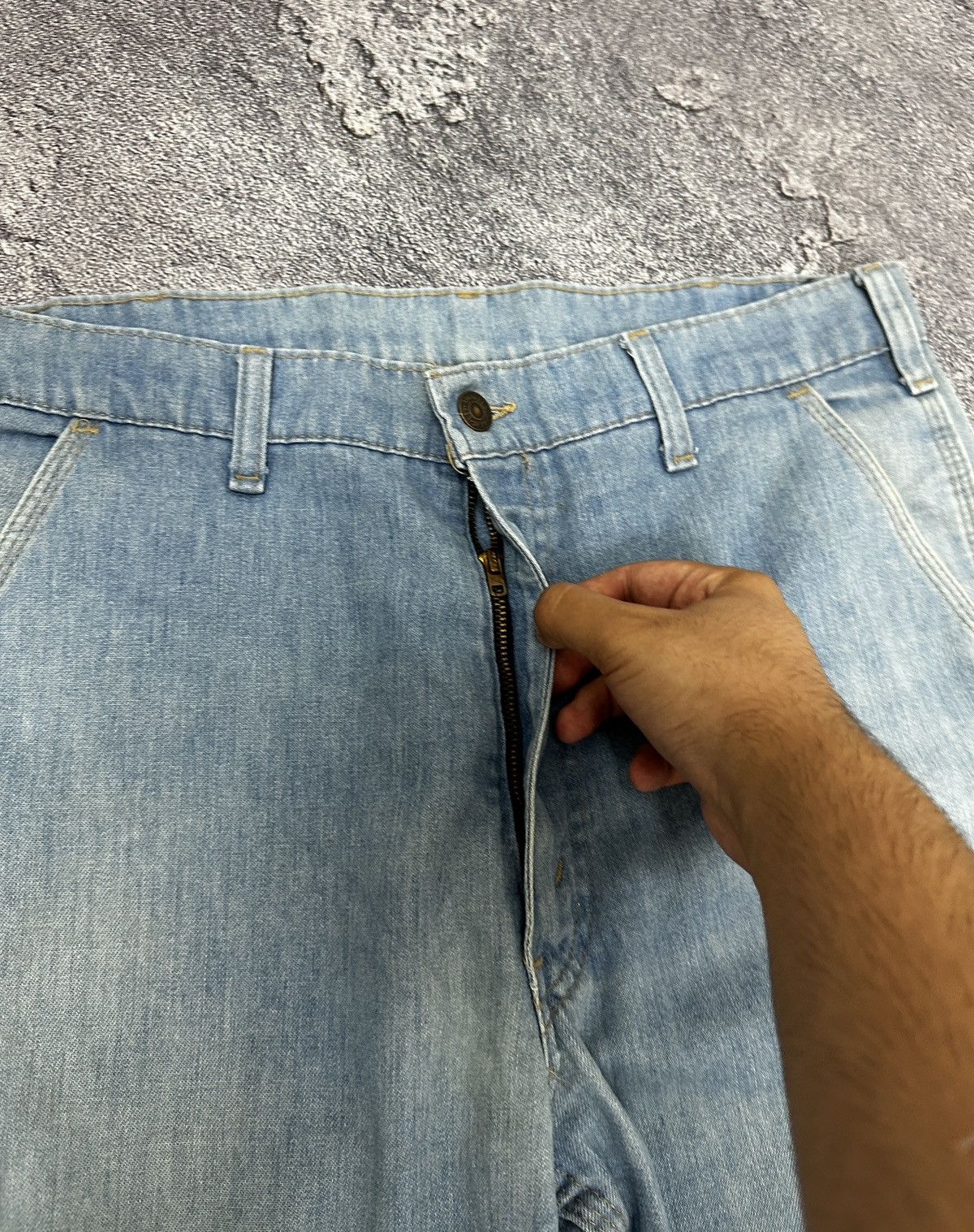 Levi's Vintage Levi’s 70’s Talon Boot-Cut Painted Denim Pants Y2k Size US 32 / EU 48 - 9 Thumbnail