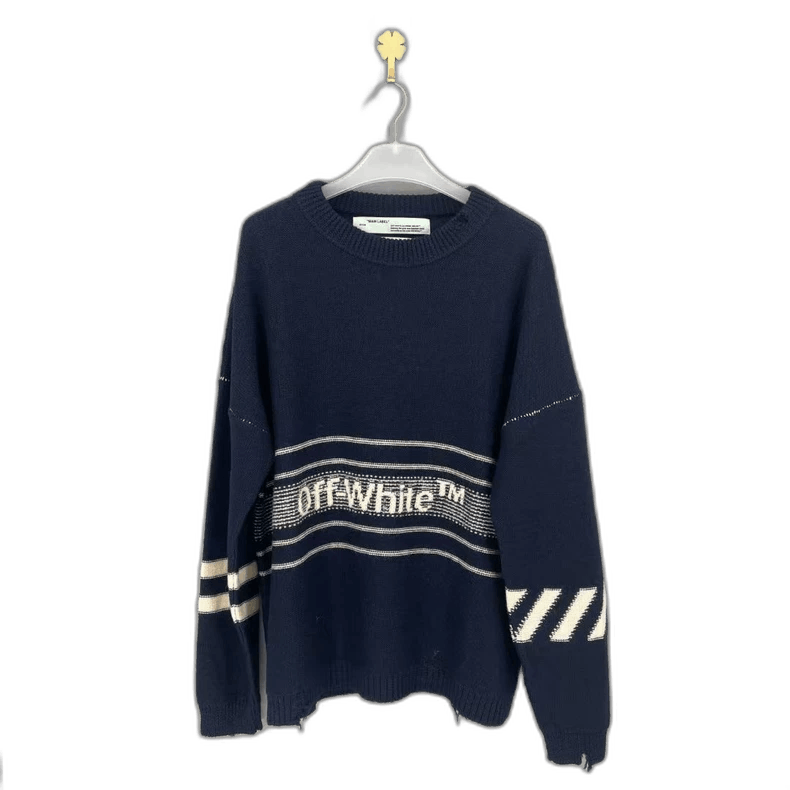 Off-White OFF-White Logo Knitted Sweater Size L-yf Size US L / EU 52-54 / 3 - 1 Thumbnail