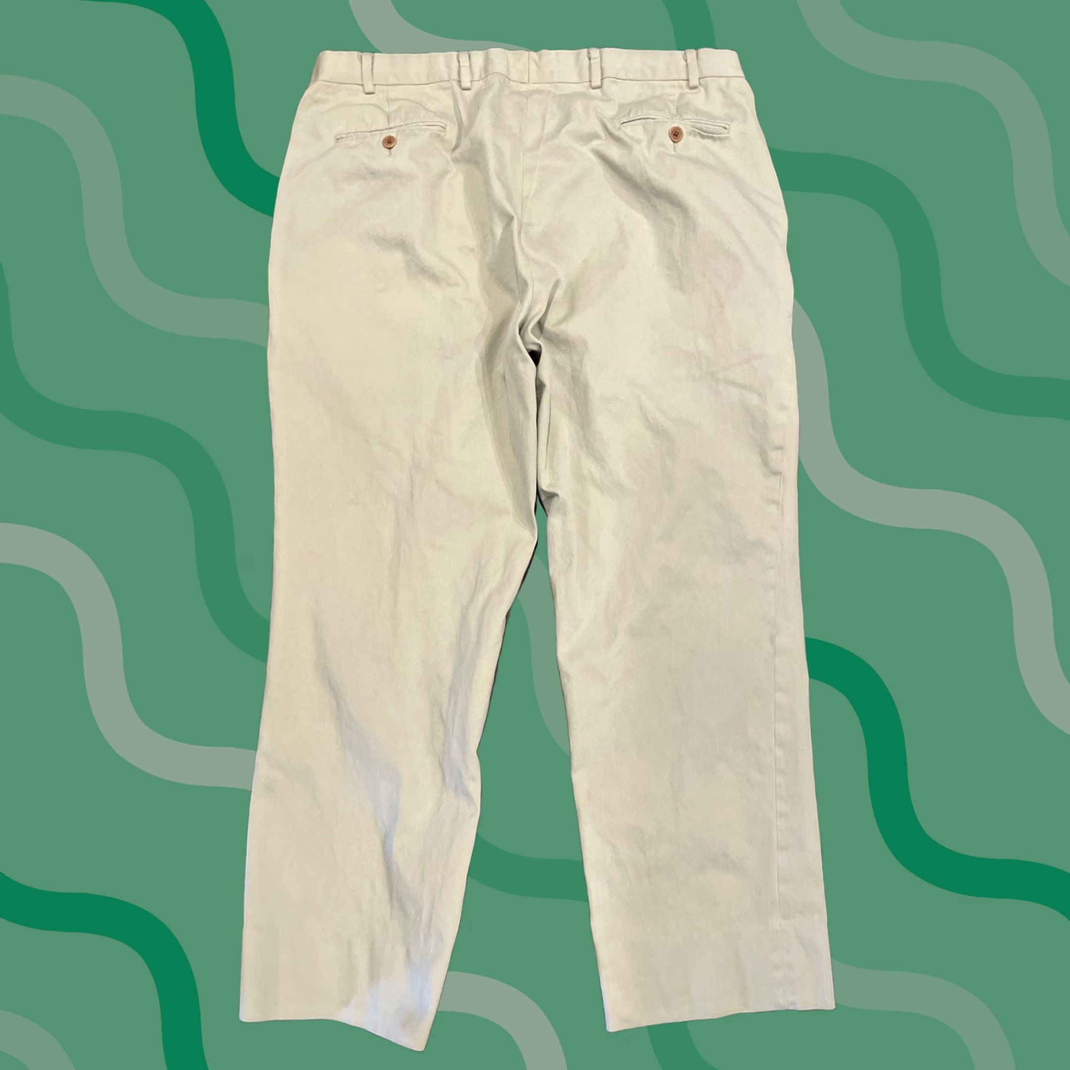 Brooks Brothers Brooks Brothers Chino Pants Men's 40x32 Cream Regular Inseam 32 Pants Size US 39 - 1 Thumbnail