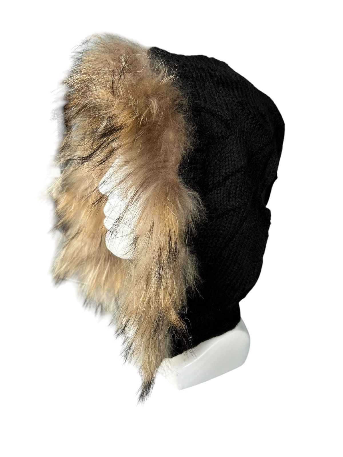 Japanese Brand × Kapital × Vintage Japanese Punk Bondage Style Knitt Fur big Beanie Balaclava ☠️ Size ONE SIZE - 2 Thumbnail