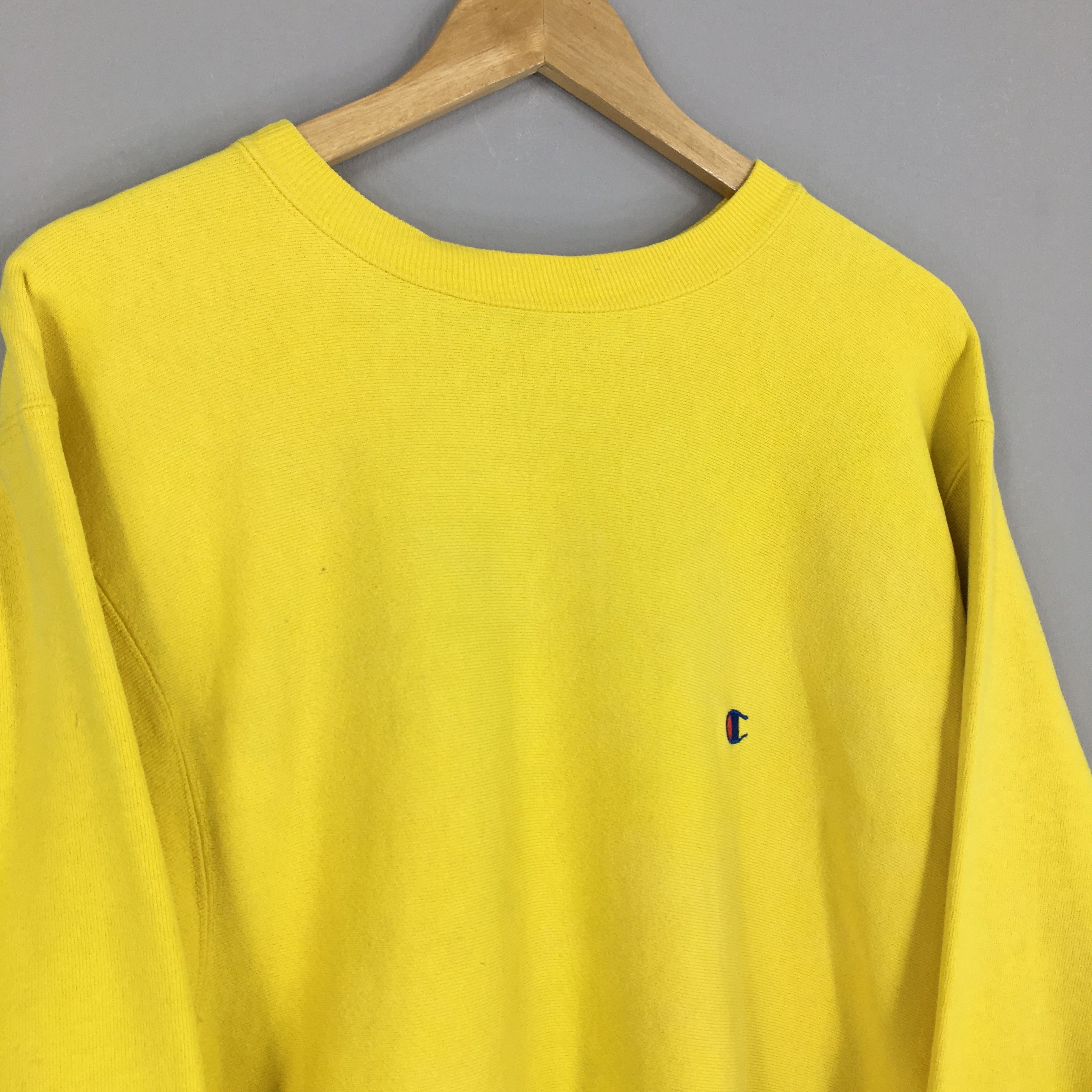 Champion Vintage Champion Reverse Weave Yellow Sweatshirt XL Size US XL / EU 56 / 4 - 3 Thumbnail