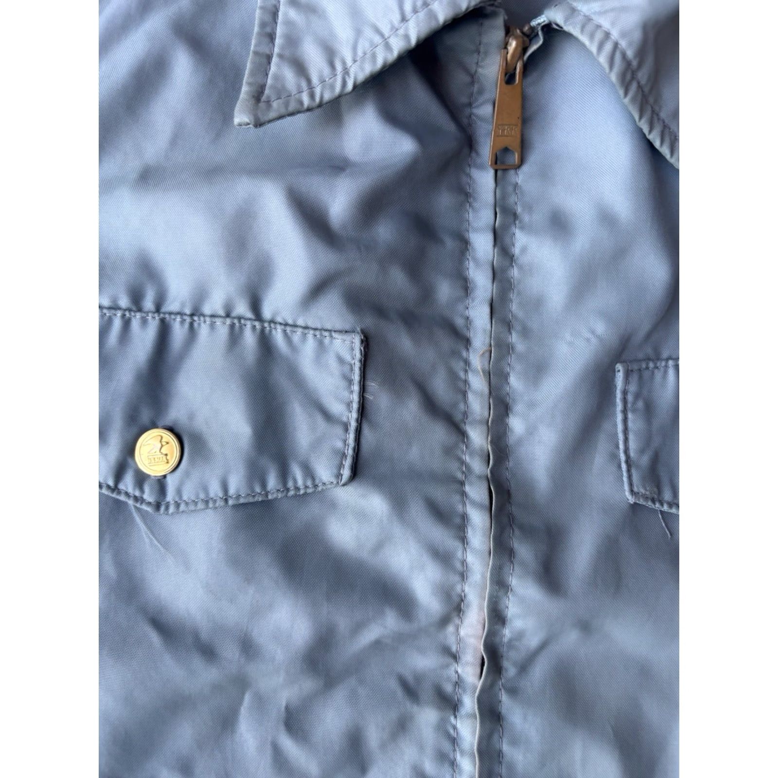 Vintage VINTAGE US Mail Jacket L Gray Nylon Embroidered Logo Zipper Full Zip Collared Windbreaker Mens Large Size US L / EU 52-54 / 3 - 5 Thumbnail