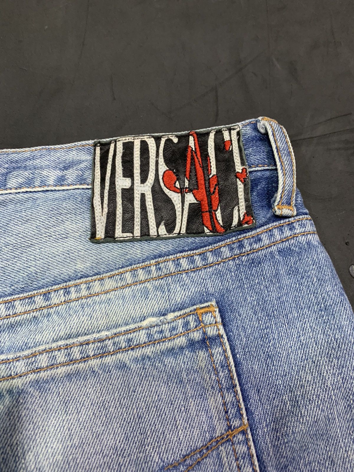 Versace 🖤BLACKDAY🖤Versace distressed flared jeans Size 31" - 4 Thumbnail