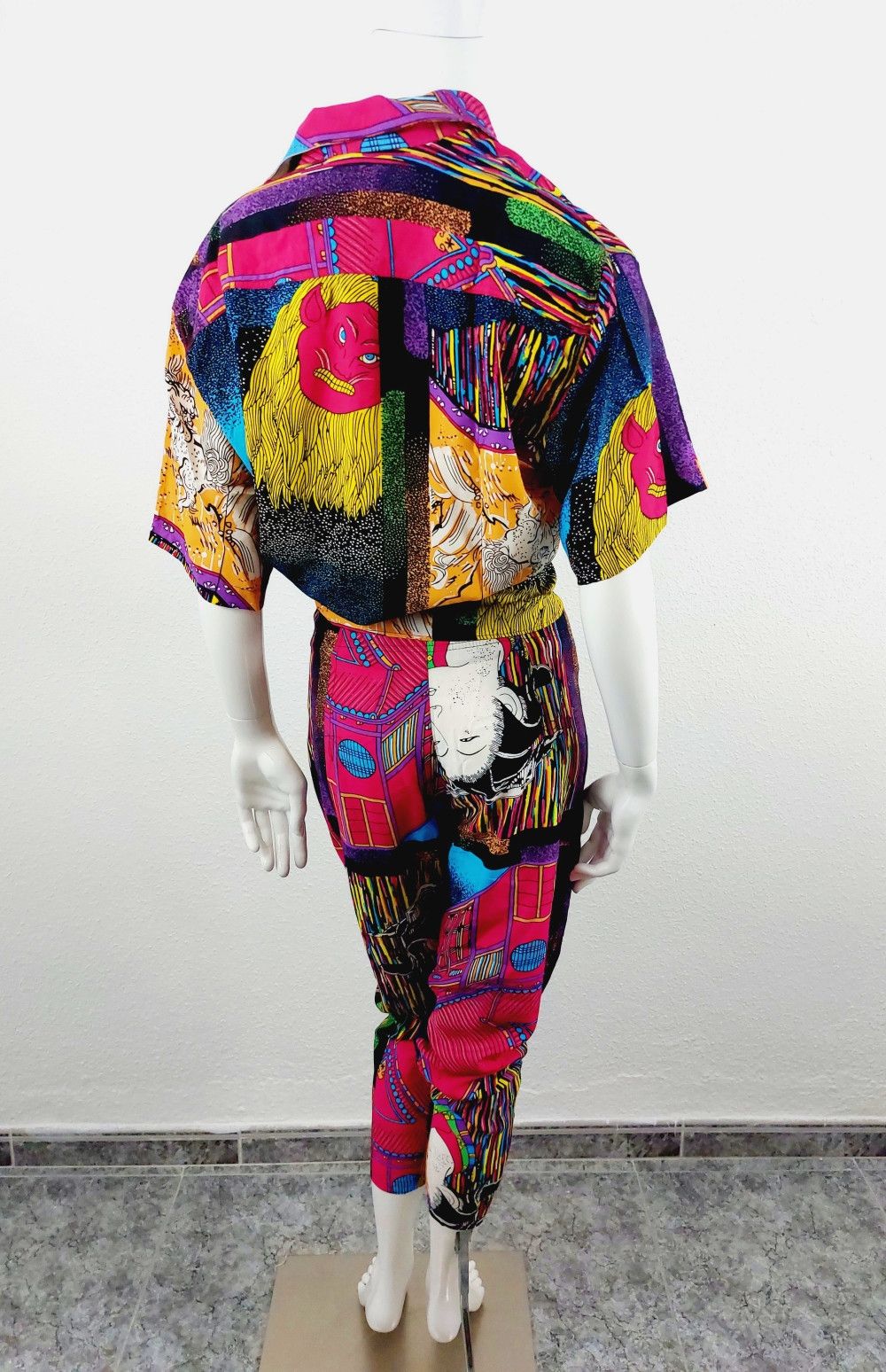 Marithe + Francois Girbaud Marithe + Francois Girbaud Dragon Tiger Boho Shirt Pants Set Size M / US 6-8 / IT 42-44 - 15 Thumbnail