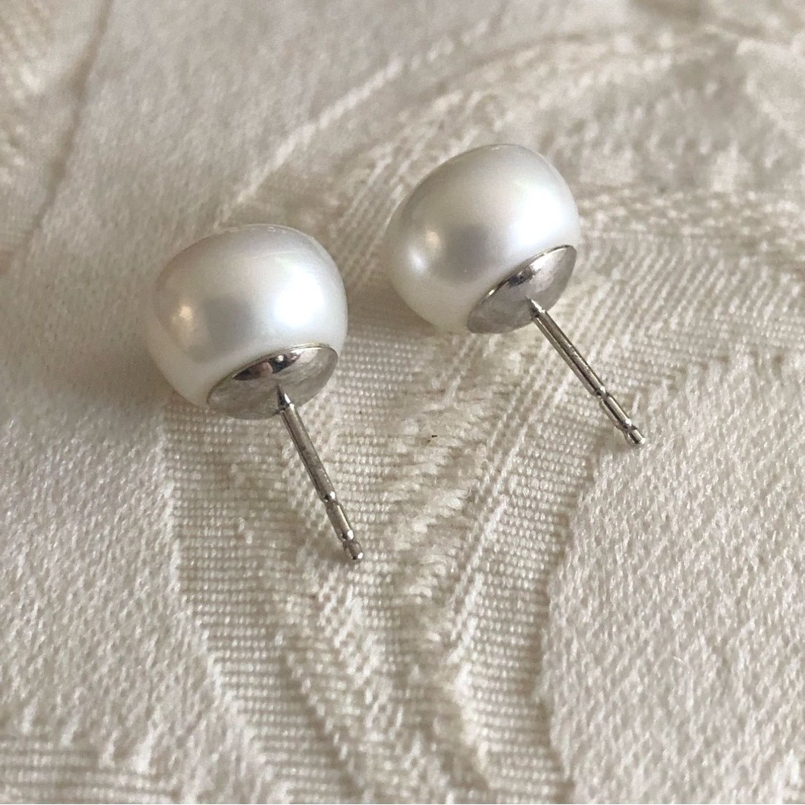 Vintage Vintage 80s white pearl pierced earrings Size ONE SIZE - 3 Thumbnail