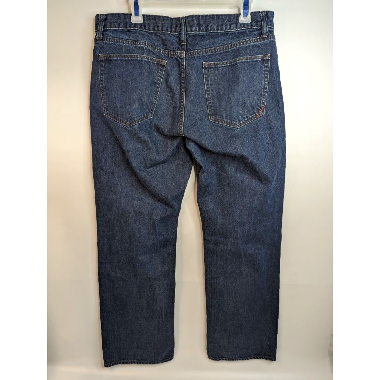 Banana Republic Banana Republic Jeans Straight Leg Mens 36x32 Dark Wash Blue 100% Cotton Denim Size US 36 / EU 52 - 5 Thumbnail
