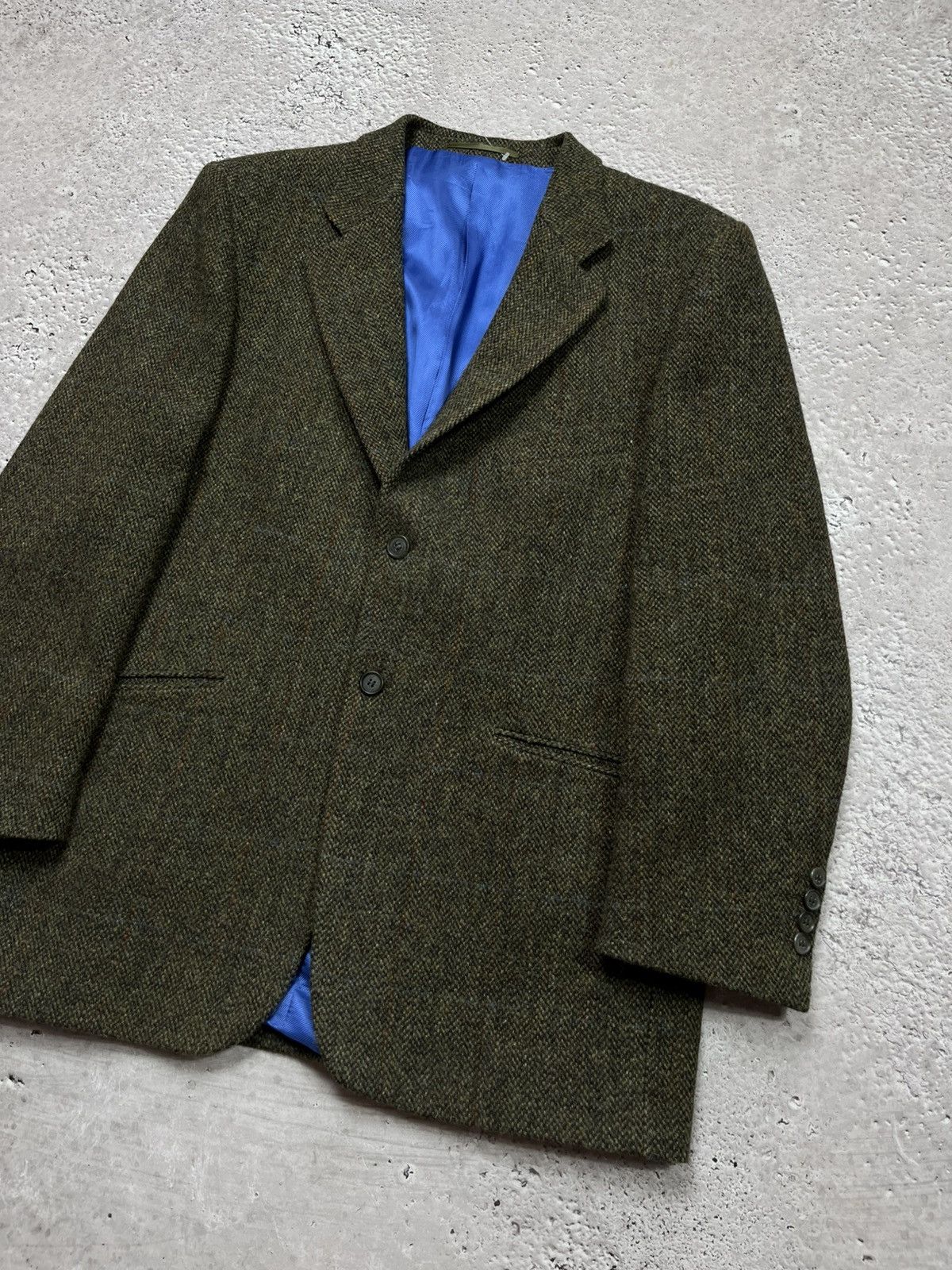 Harris Tweed Harris Tweed wool blazer brown herringbone R44 jacket Size 44R - 2 Thumbnail