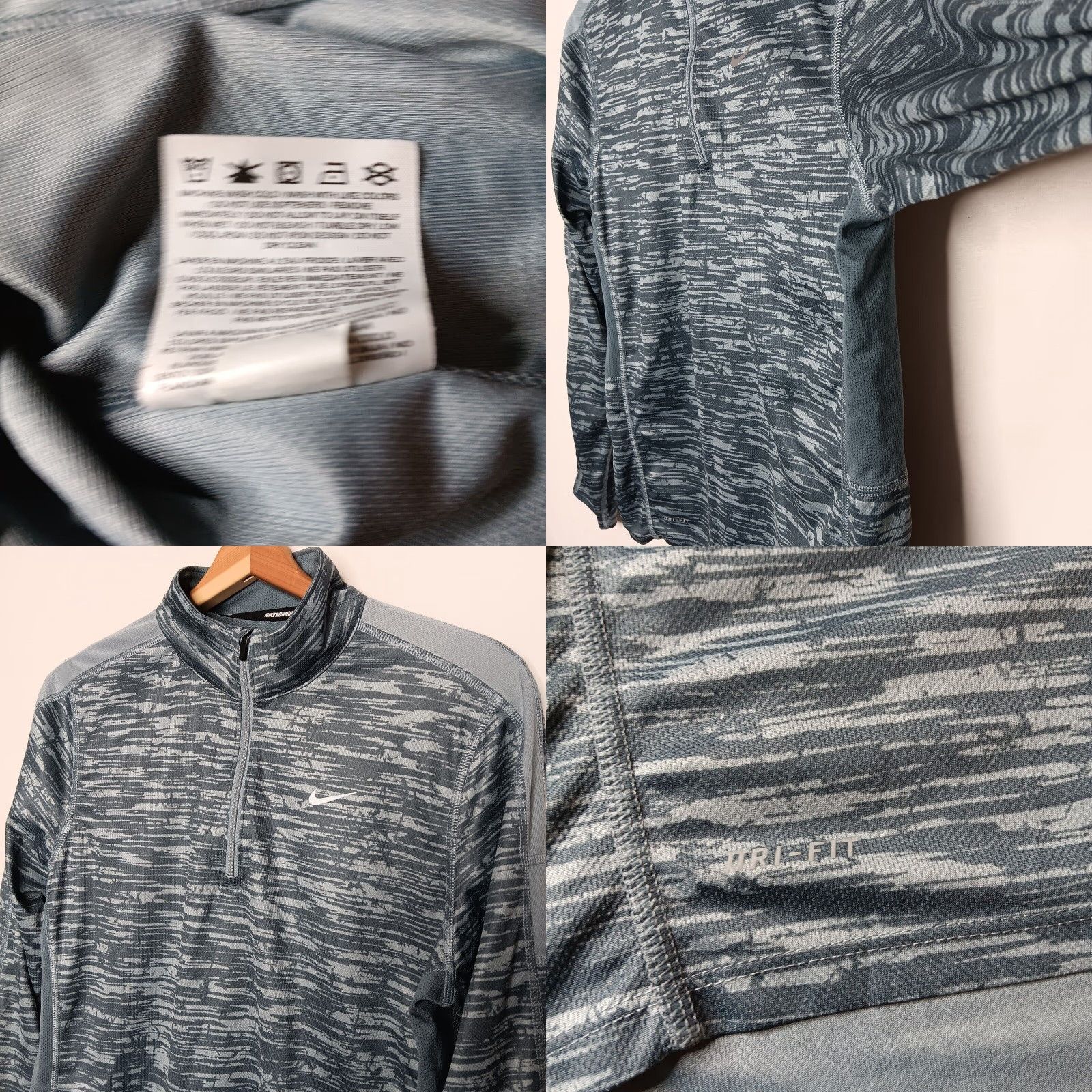 Nike Nike Dri-Fit Running Shirt 1/4 Zip Long Sleeve Gray M Men Athletic Performance Shirt Size US M / EU 48-50 / 2 - 8 Thumbnail