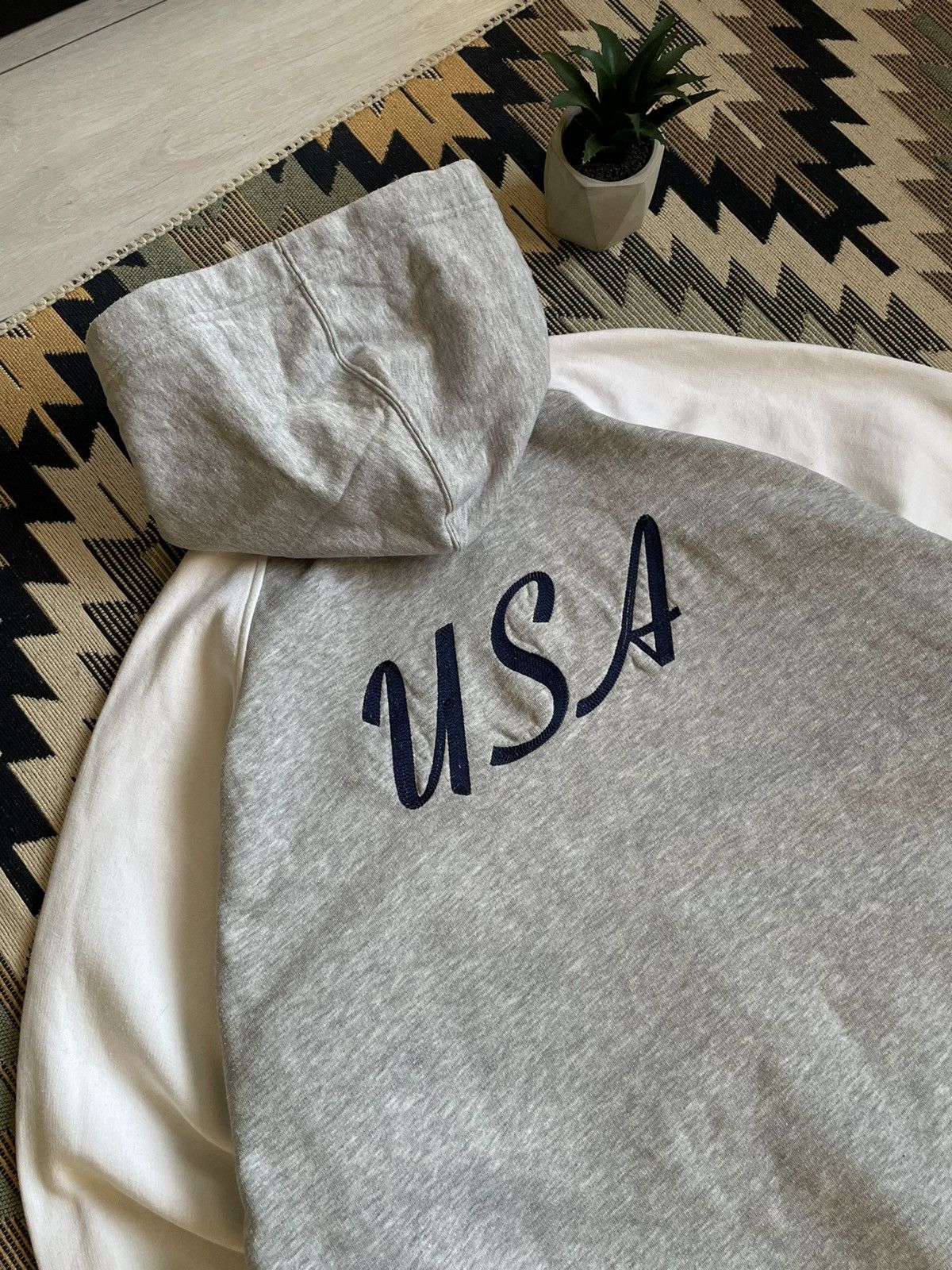 Vintage Vintage Nike USA Big Logo Y2K Baggy Zip-hoodie Size US XL / EU 56 / 4 - 9 Thumbnail