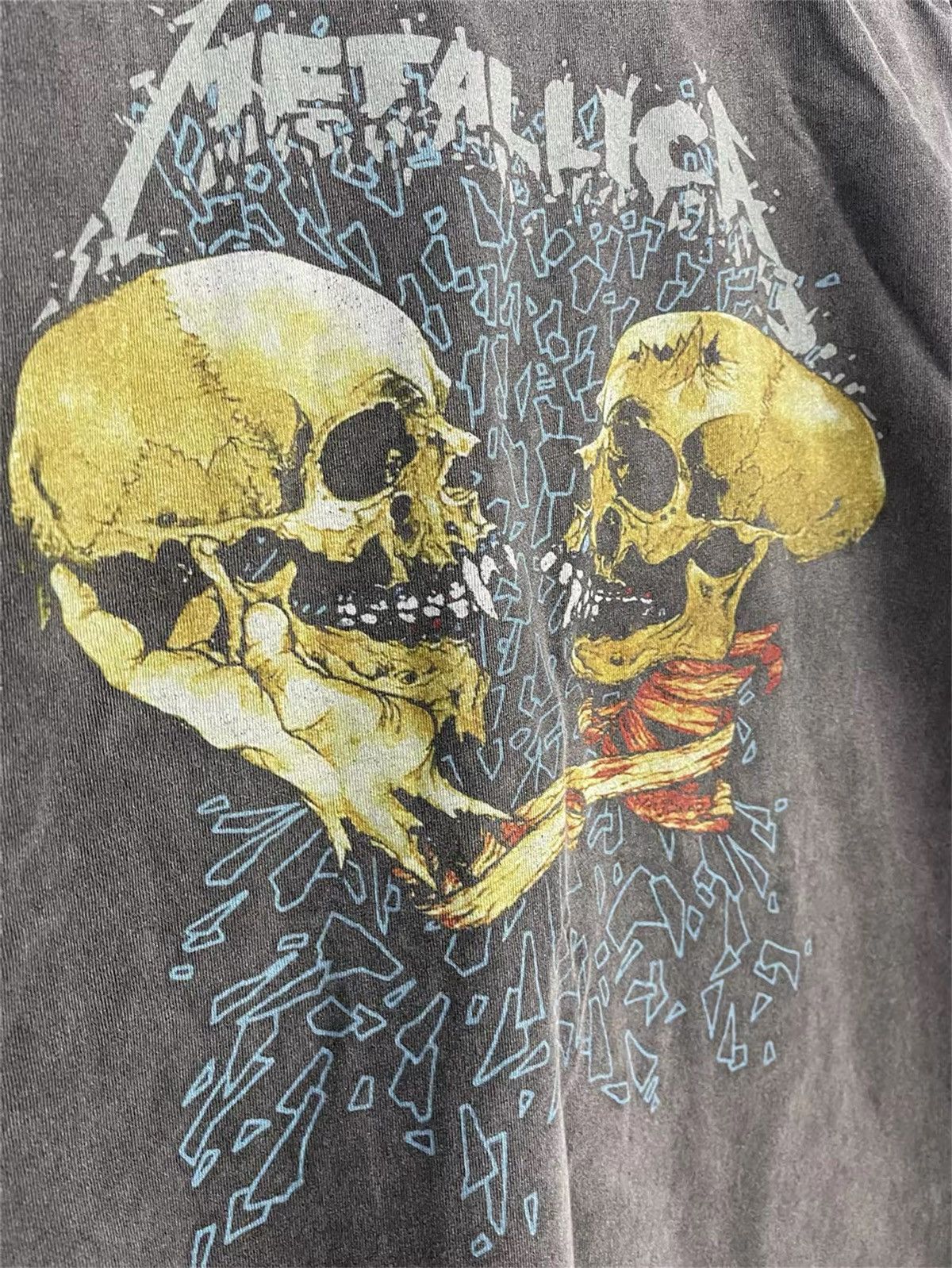 Japanese Brand × Vintage Vintg Skull Metallic Graphic Printed Cotton Tshirt Size US XL / EU 56 / 4 - 5 Thumbnail